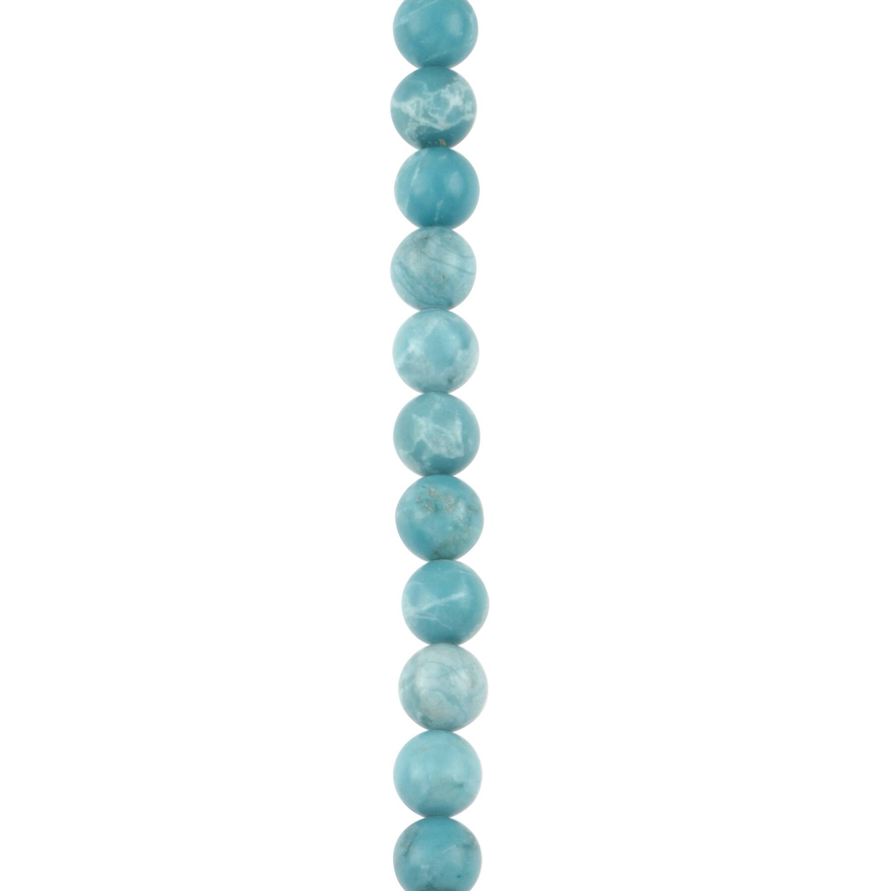 Reconstituted Larimar Round Beads, 7.5mm by Bead Landing™