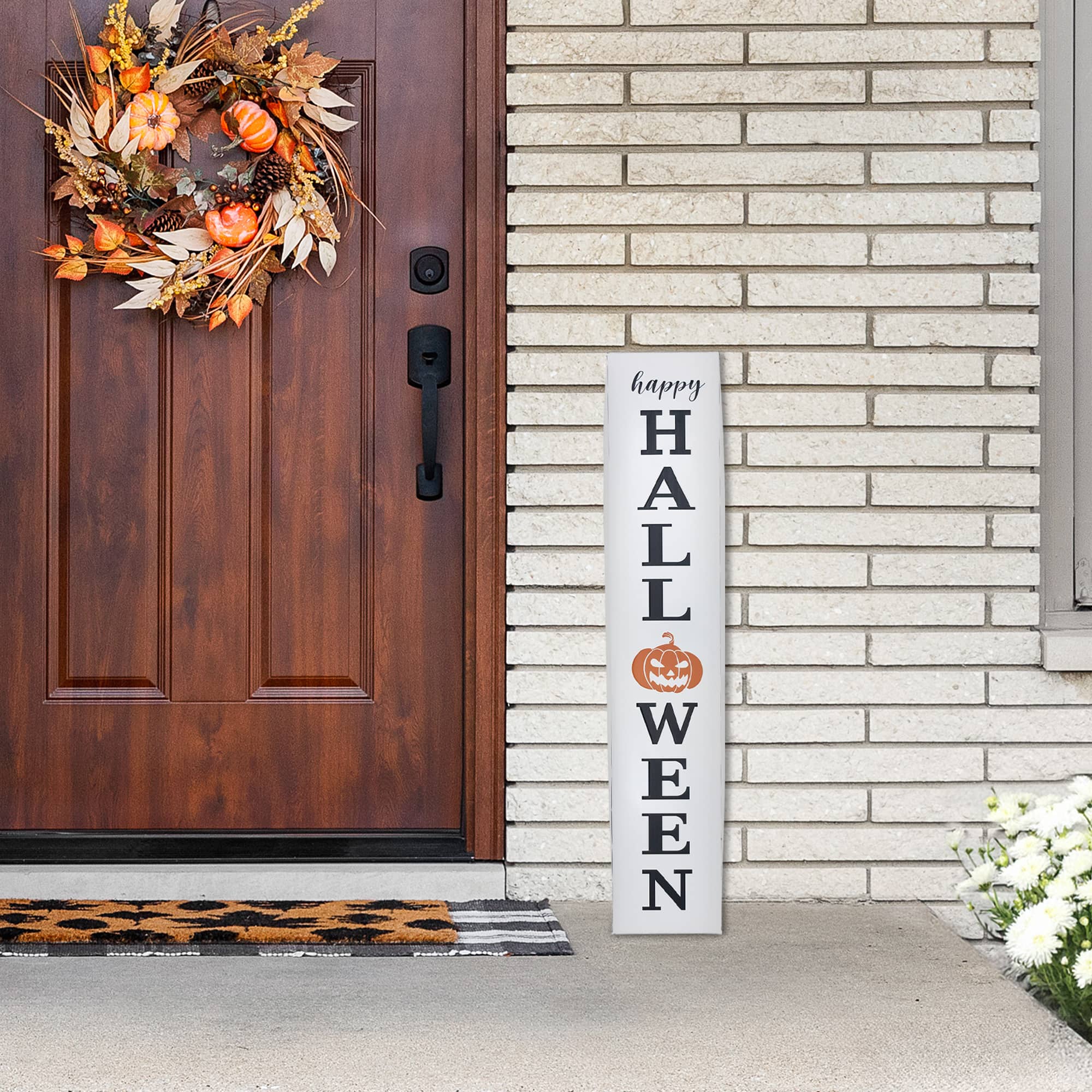 31.5" Metal Happy Halloween Wall Sign By Northlight in White | 31.5" x 2" x 6" | Michaels®