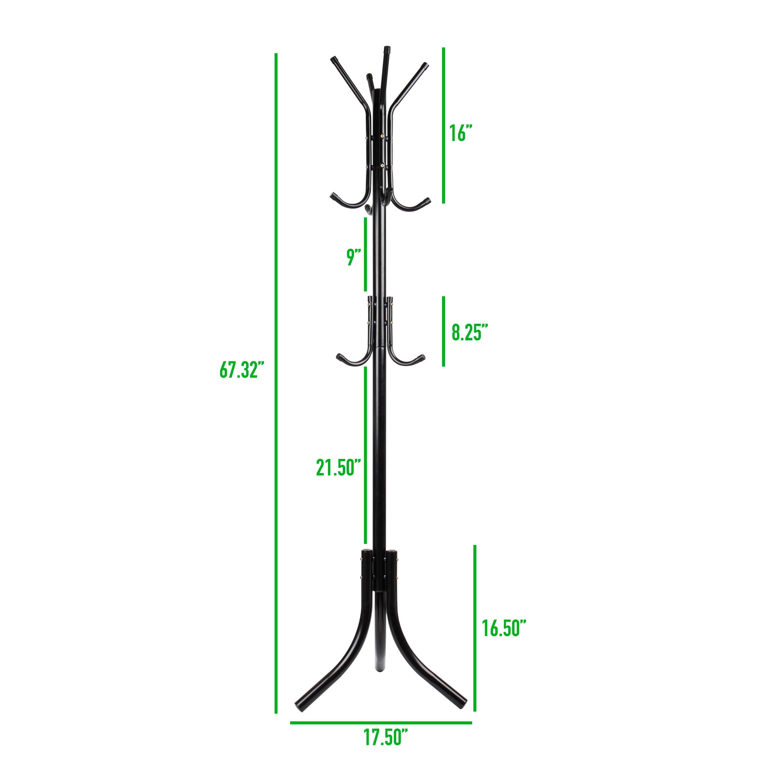 Mind Reader 67" 3-Tier 11-Hook Coat Rack