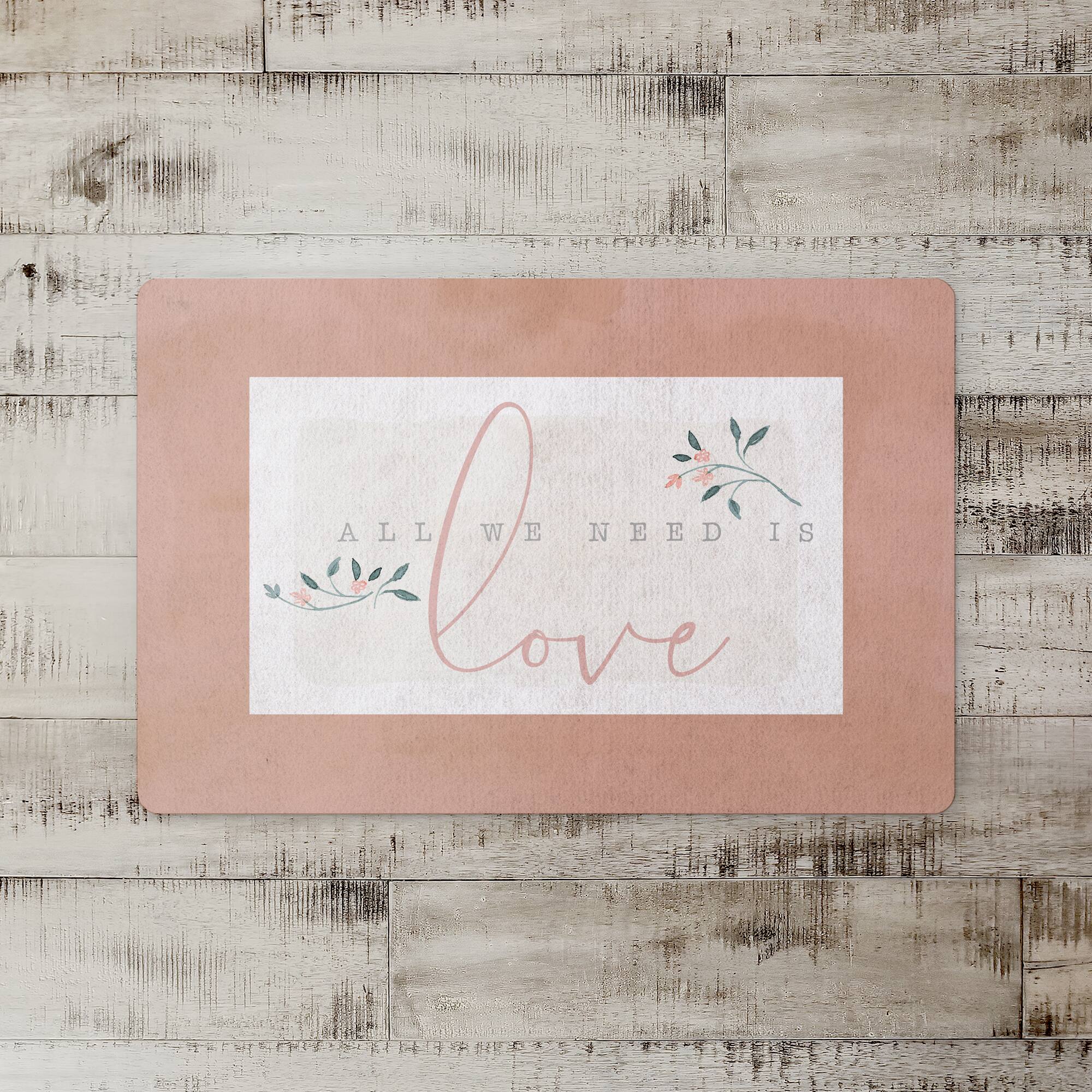 All We Need Is Love Floor Mat