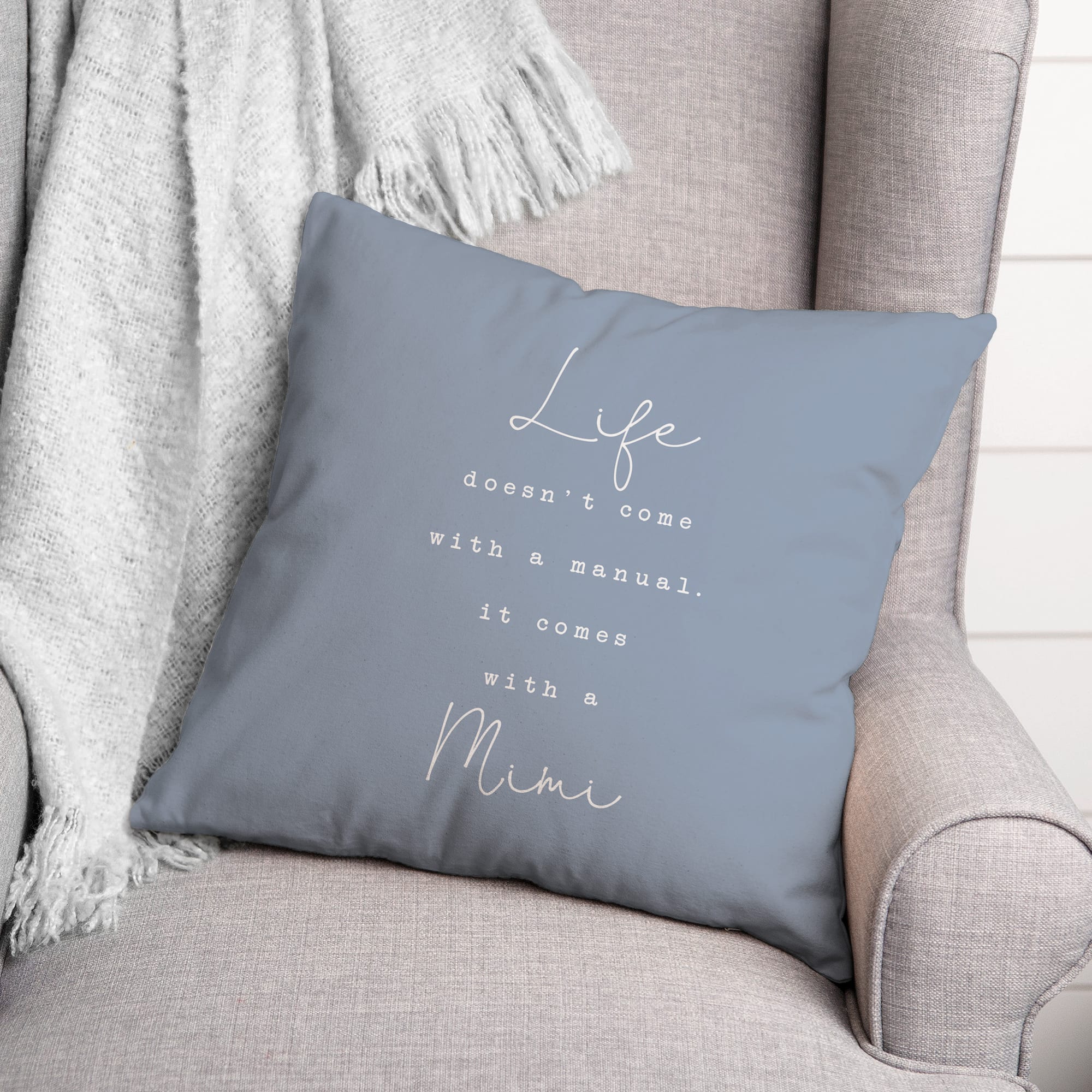 Life Comes With A Mimi Throw Pillow
