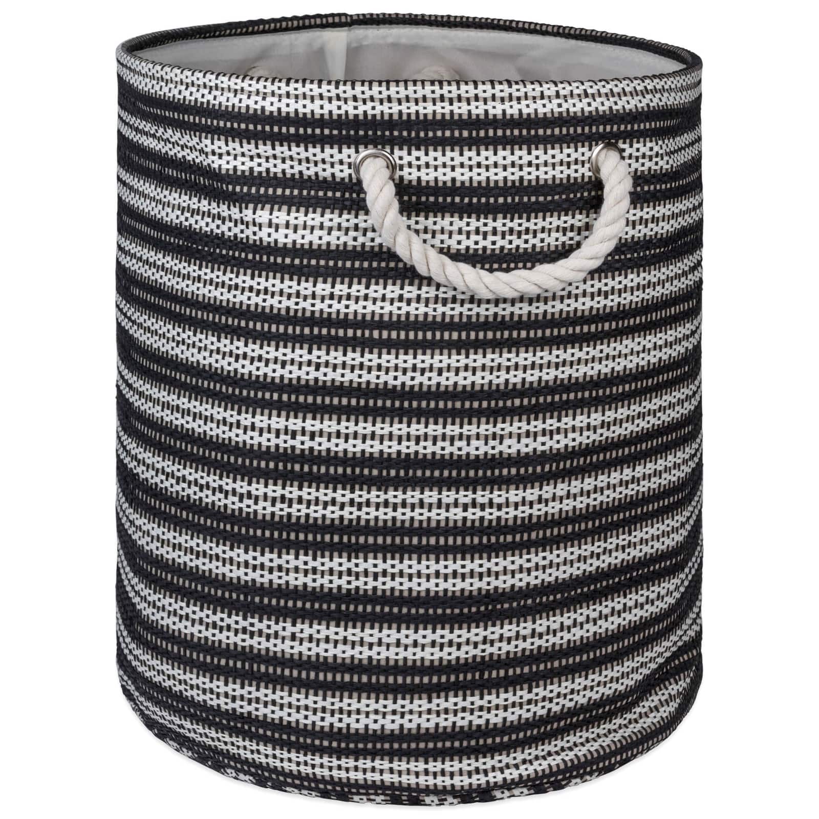 DII® Medium Striped Weave Round Paper Storage Basket
