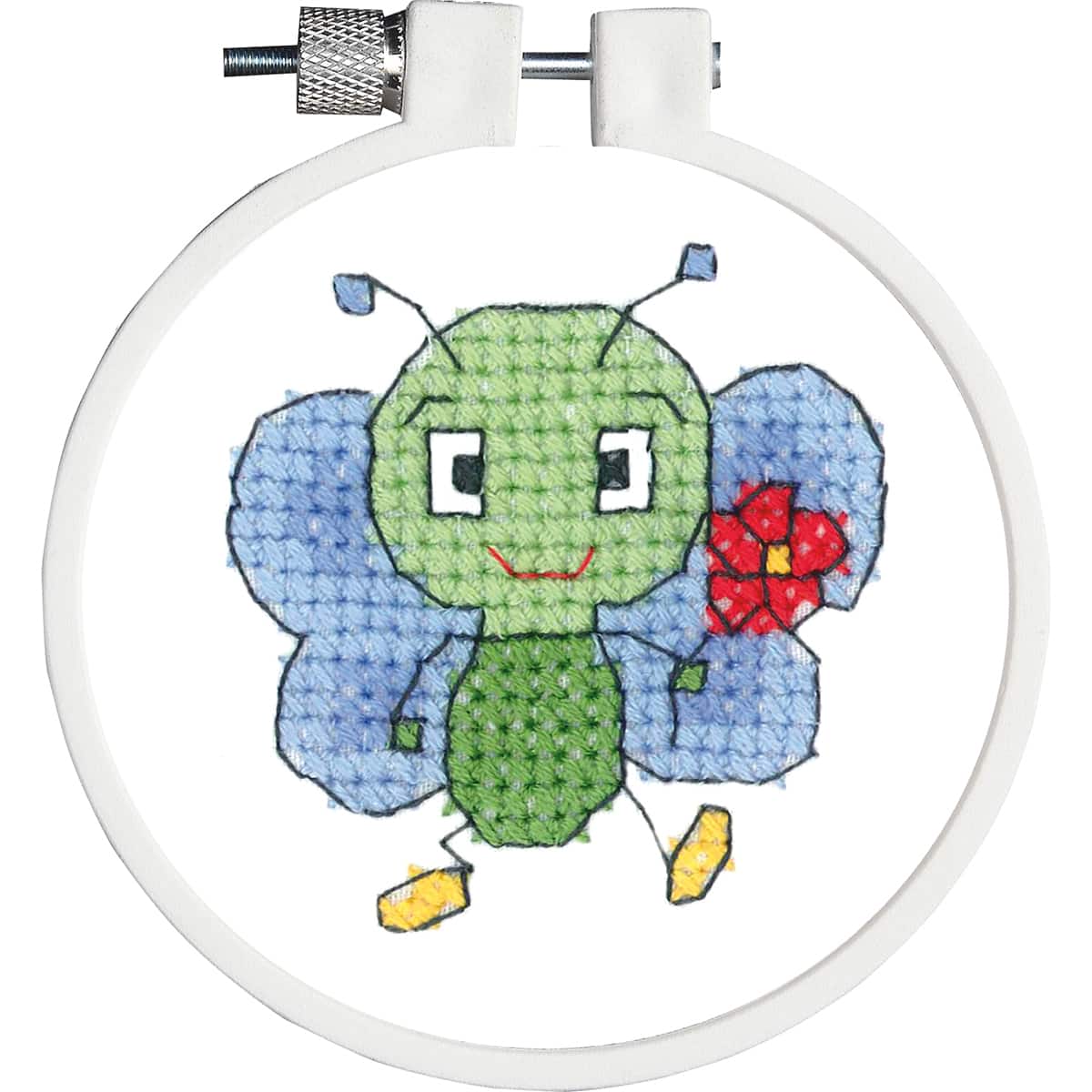 Janlynn® Kid Stitch Bug & Flower Stamped Cross Stitch Kit