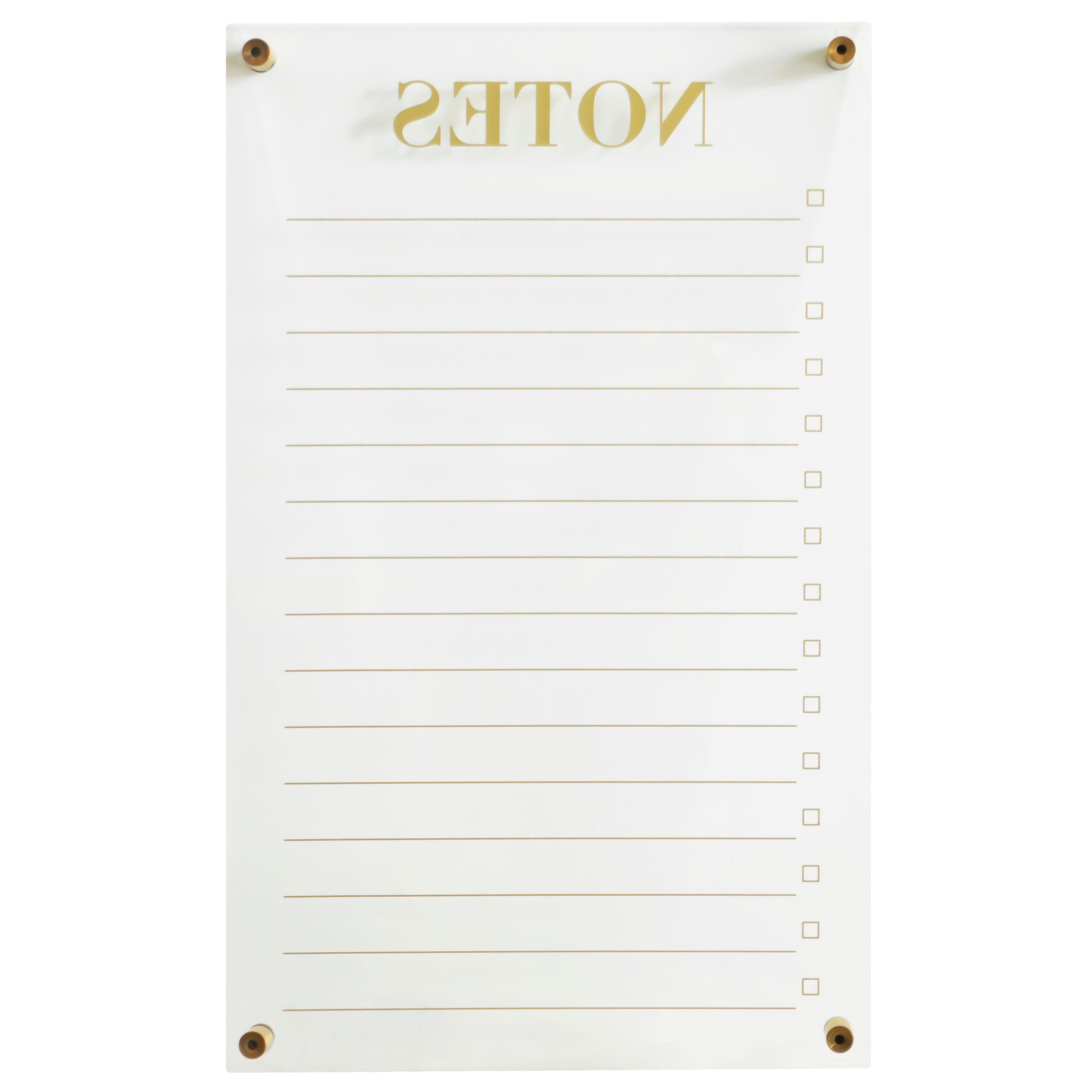 11" x 18" Clear Acrylic Dry Erase Notes Board by Ashland®