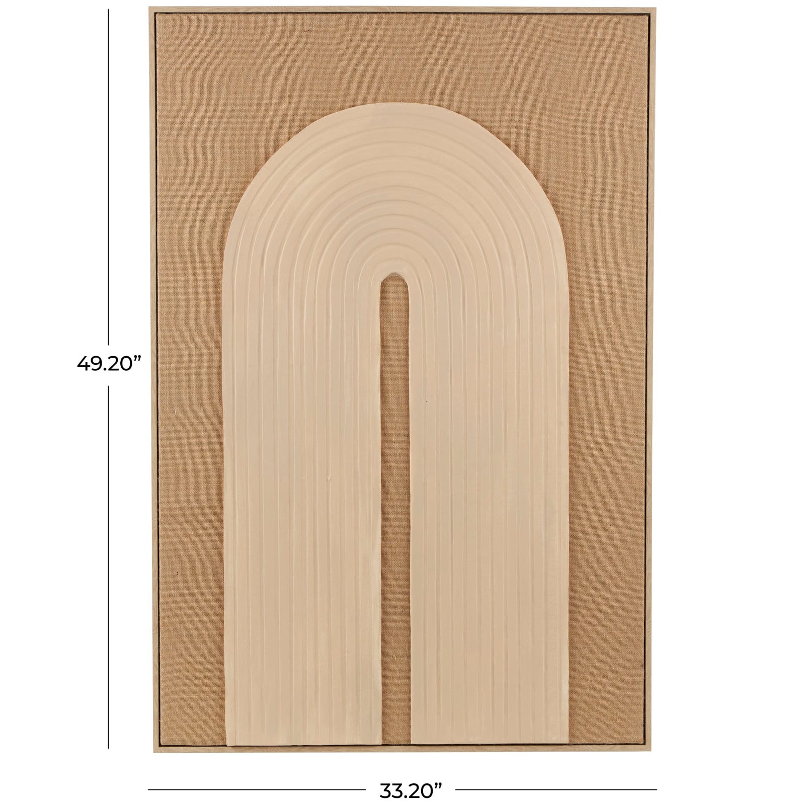 Brown Polyester Geometric Home Wall Decor with Tan Layered Arch