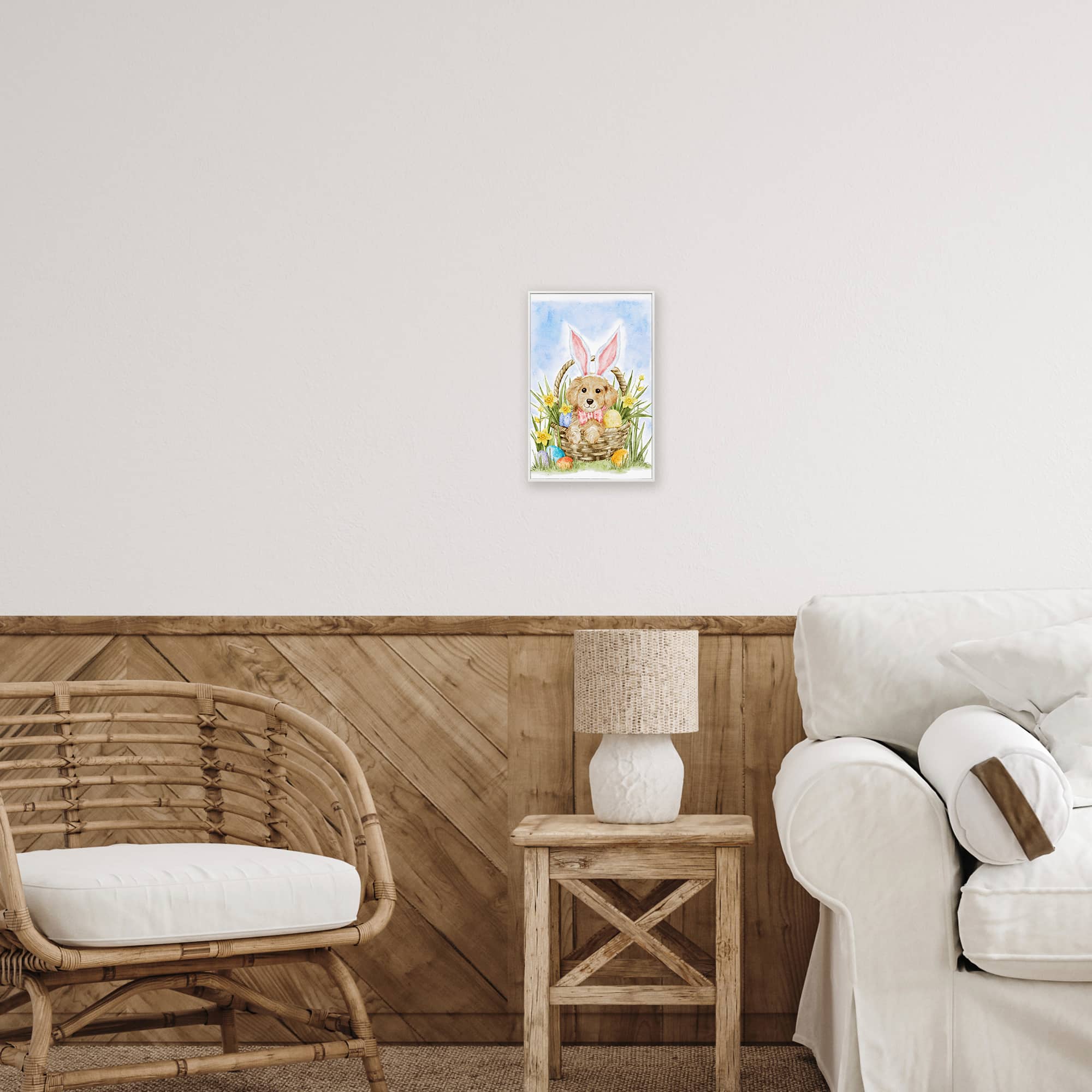 Stupell Industries Spring Easter Puppy Framed Giclée Wall Art