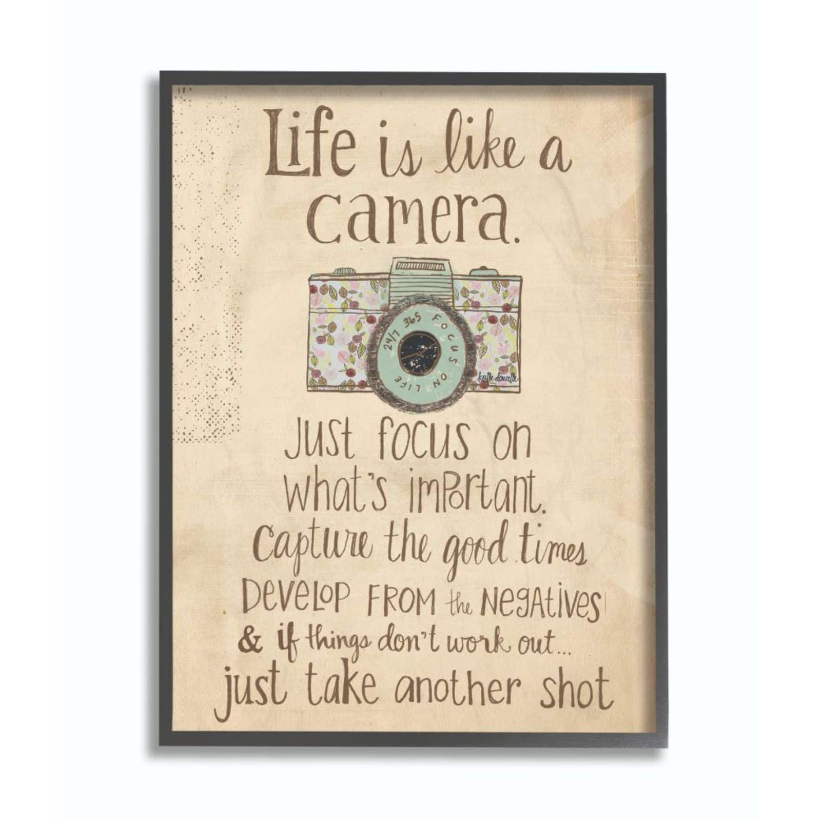 Stupell Industries Life Is Like A Camera Framed Print