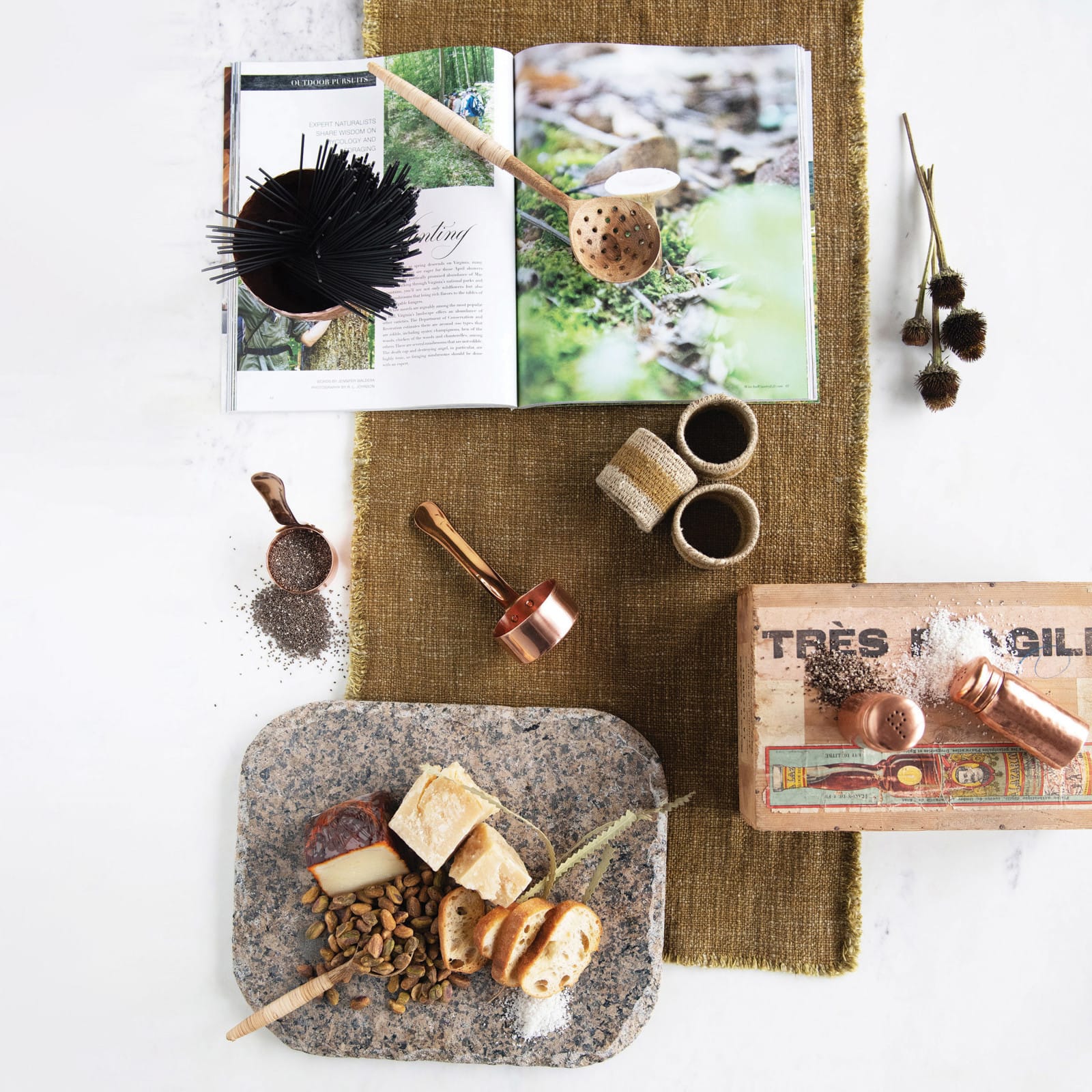 Hello Honey® 3.5" Hammered Copper Finish Salt & Pepper Shaker Set