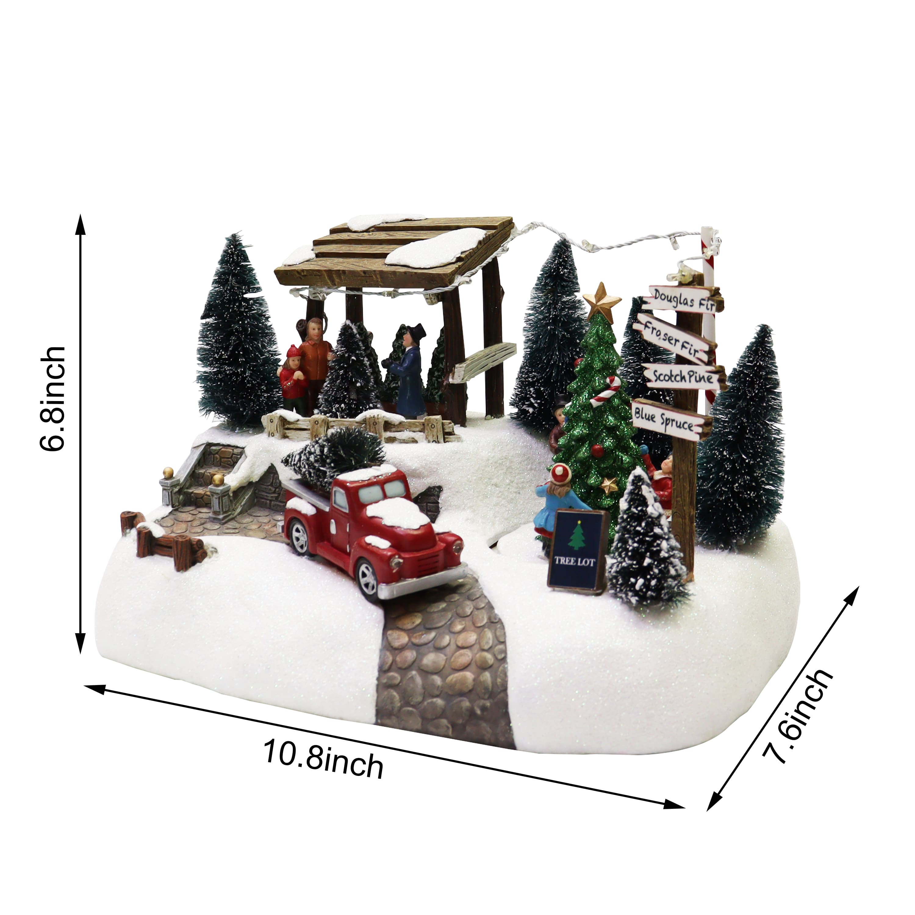 7" Tree Lot with LED Lights & Music