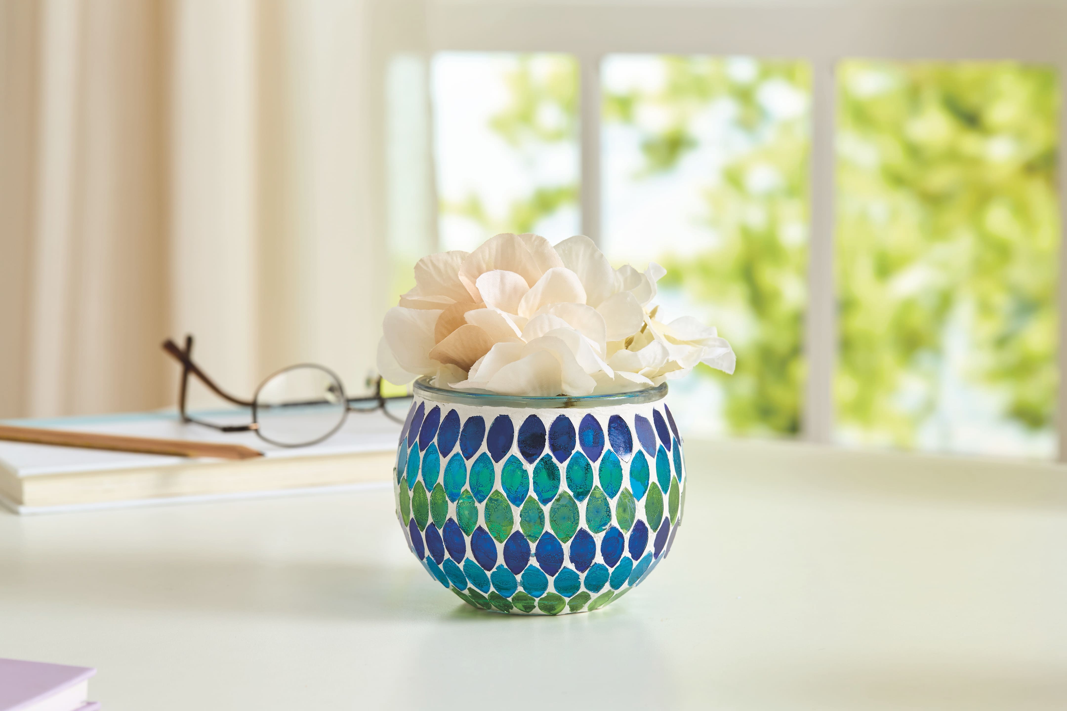 4" Blue & Green Vase Mosaic Kit by Make Market®