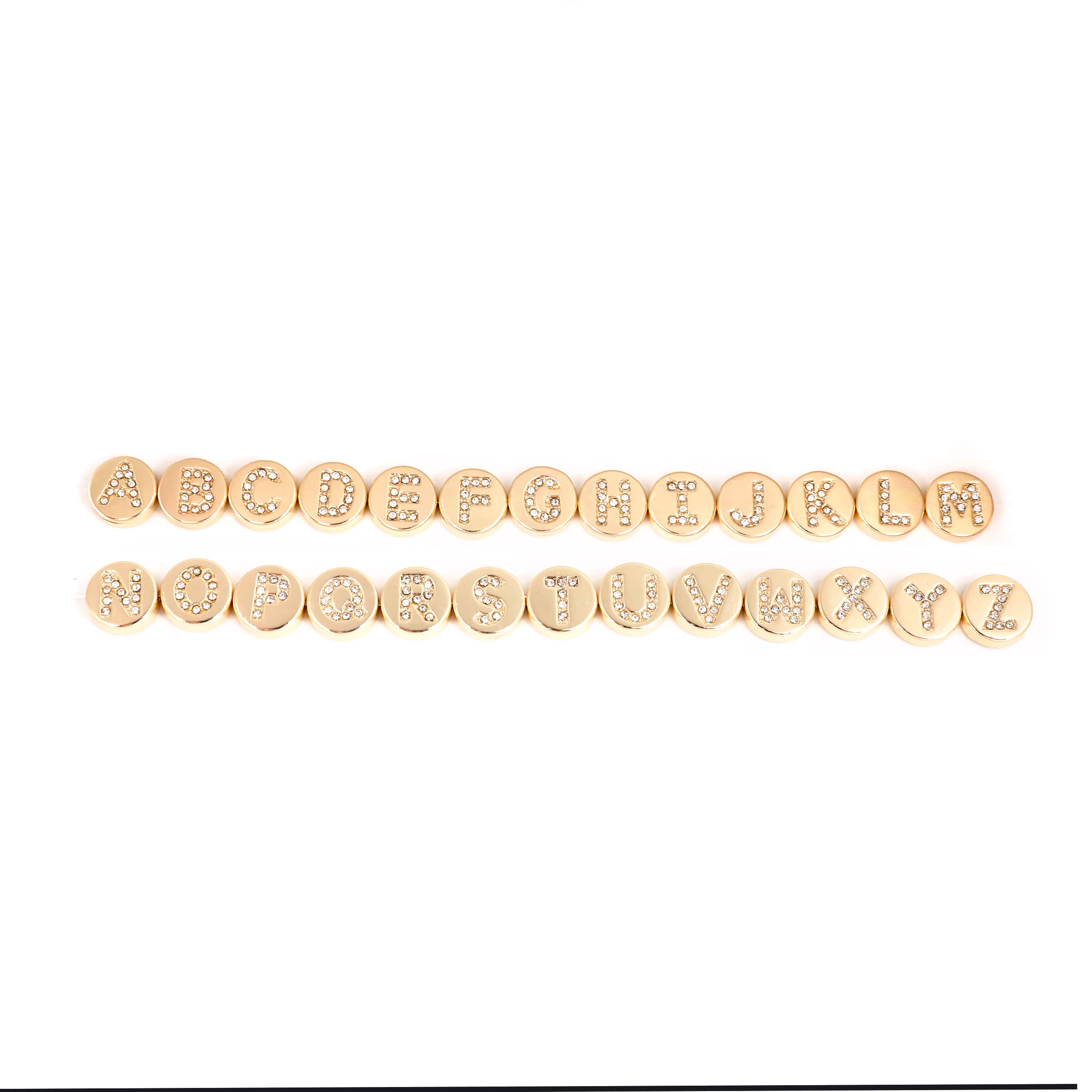 11.5mm Gold Alphabet Metal Beads by Bead Landing™