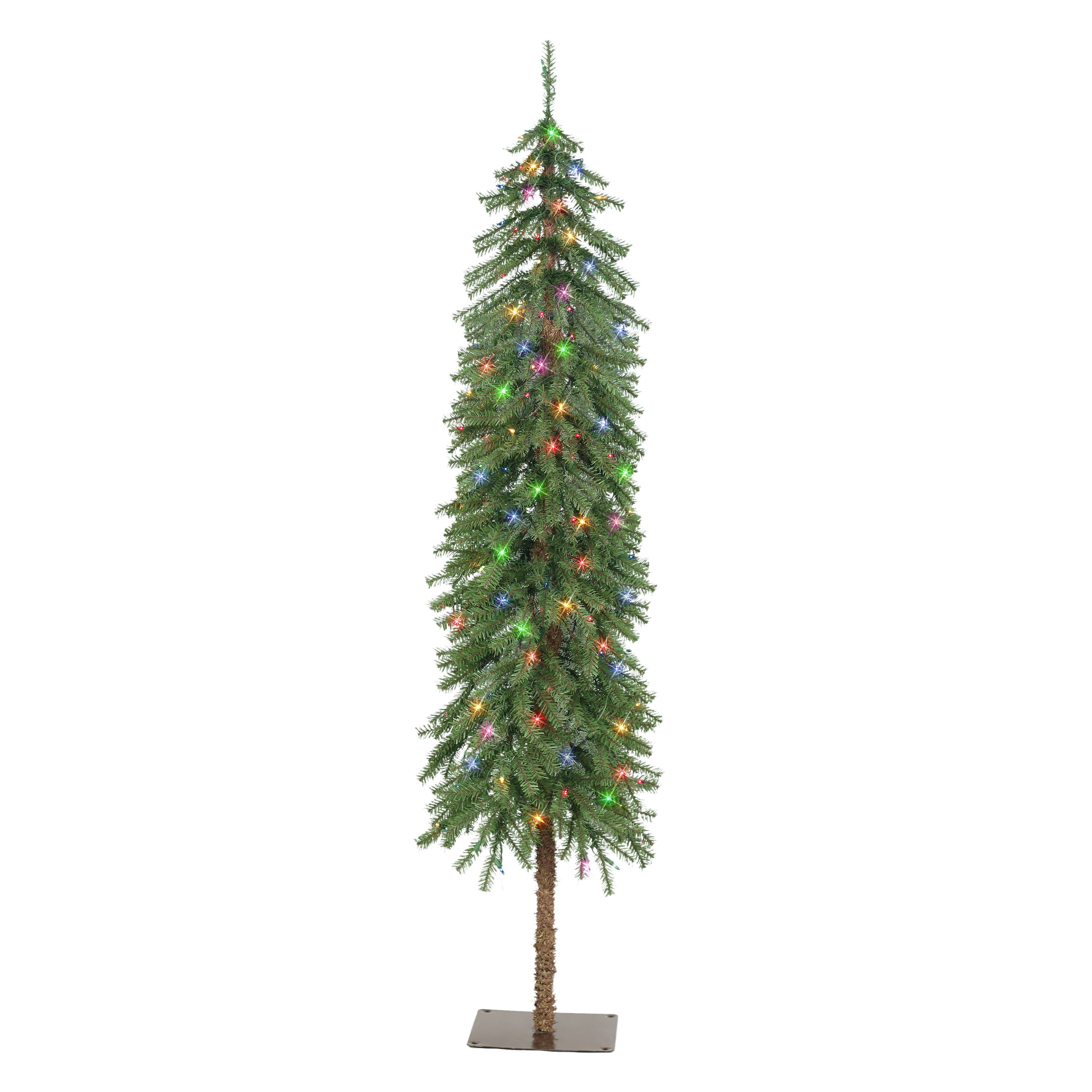 6ft. Pre-Lit Multicolor Alpine Artificial Tree, Multicolor Lights
