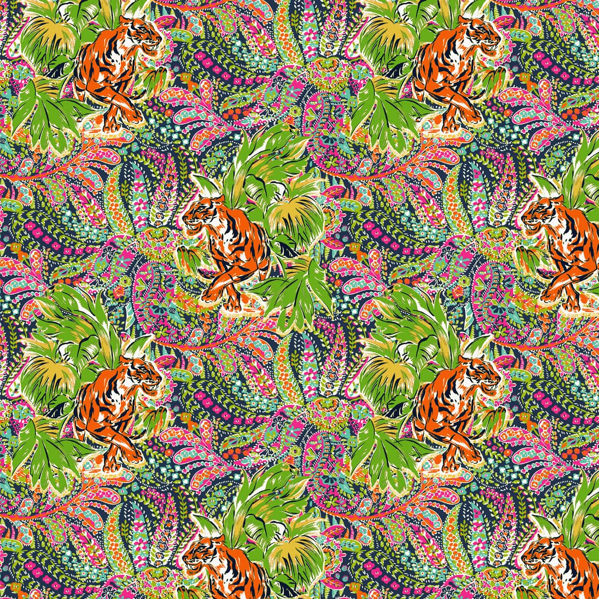 Springs Creative Tiger Paisley Cotton Fabric