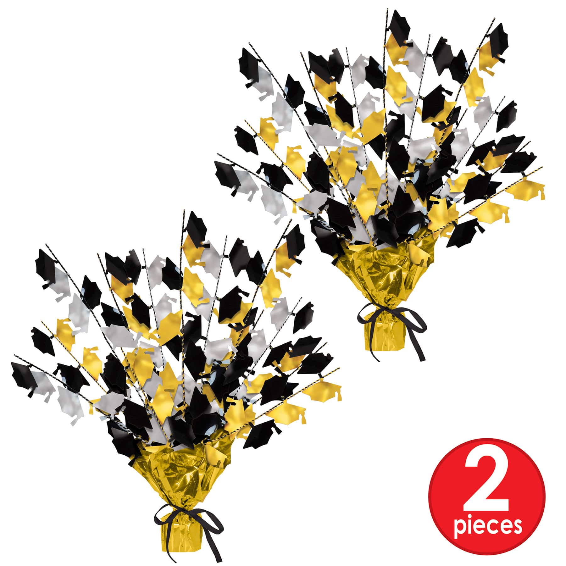 Beistle 15" Graduate Cap Gleam 'N Burst Centerpieces, 2ct.