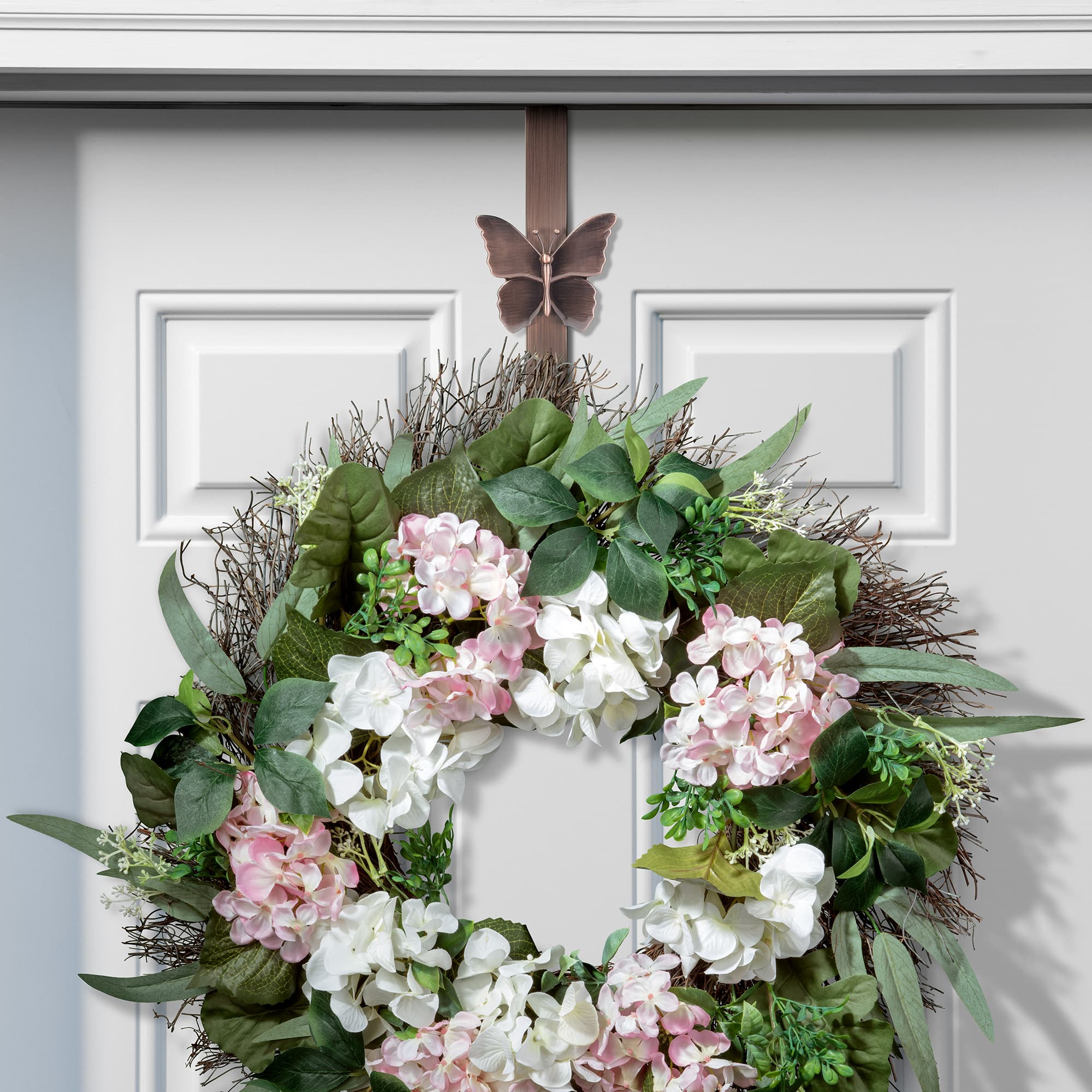 Haute Decor Oil-Rubbed Bronze Adjustable Wreath Hanger with Interchangeable Icons 