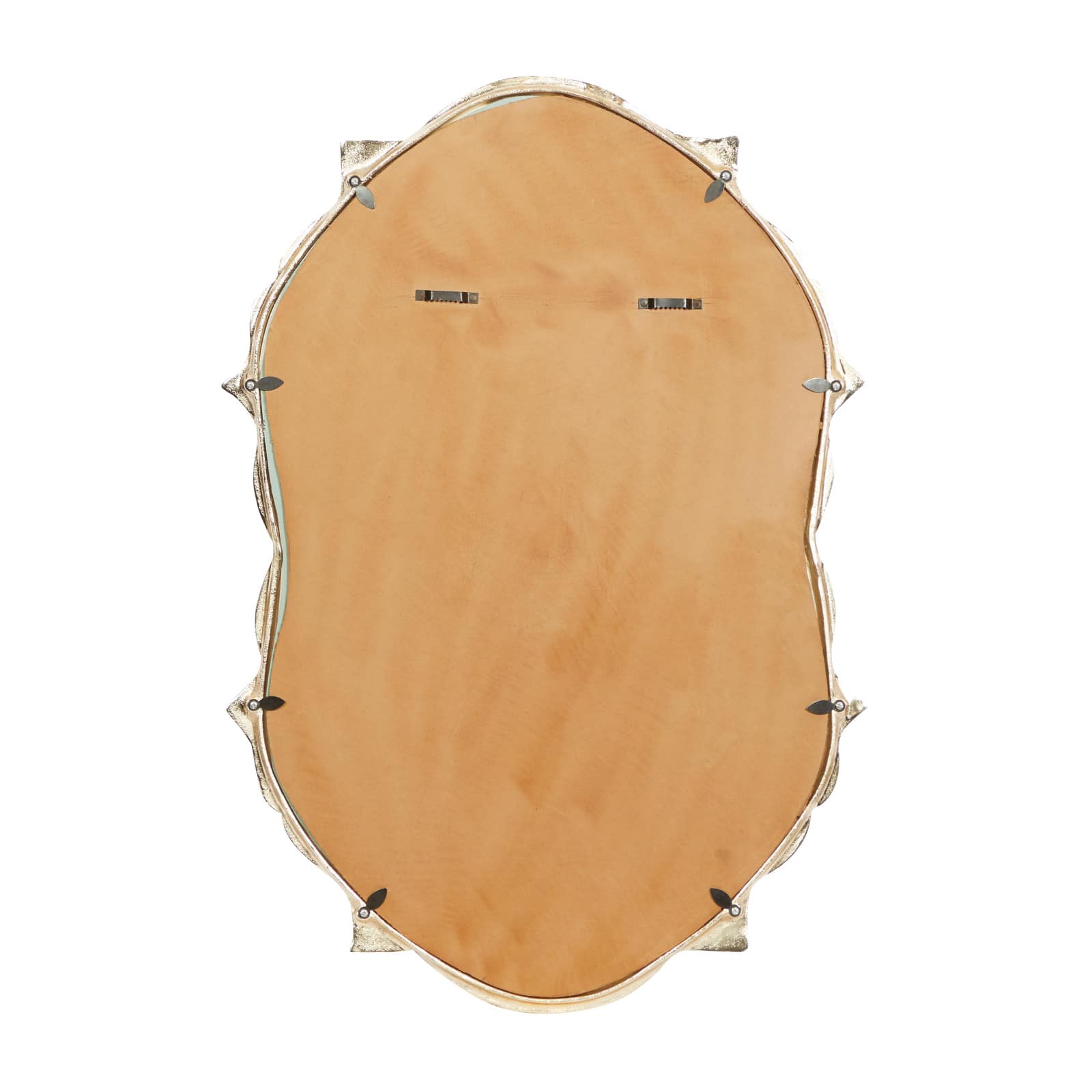 Gold Aluminum Contemporary Wall Mirror, 36" x 25" x 2"