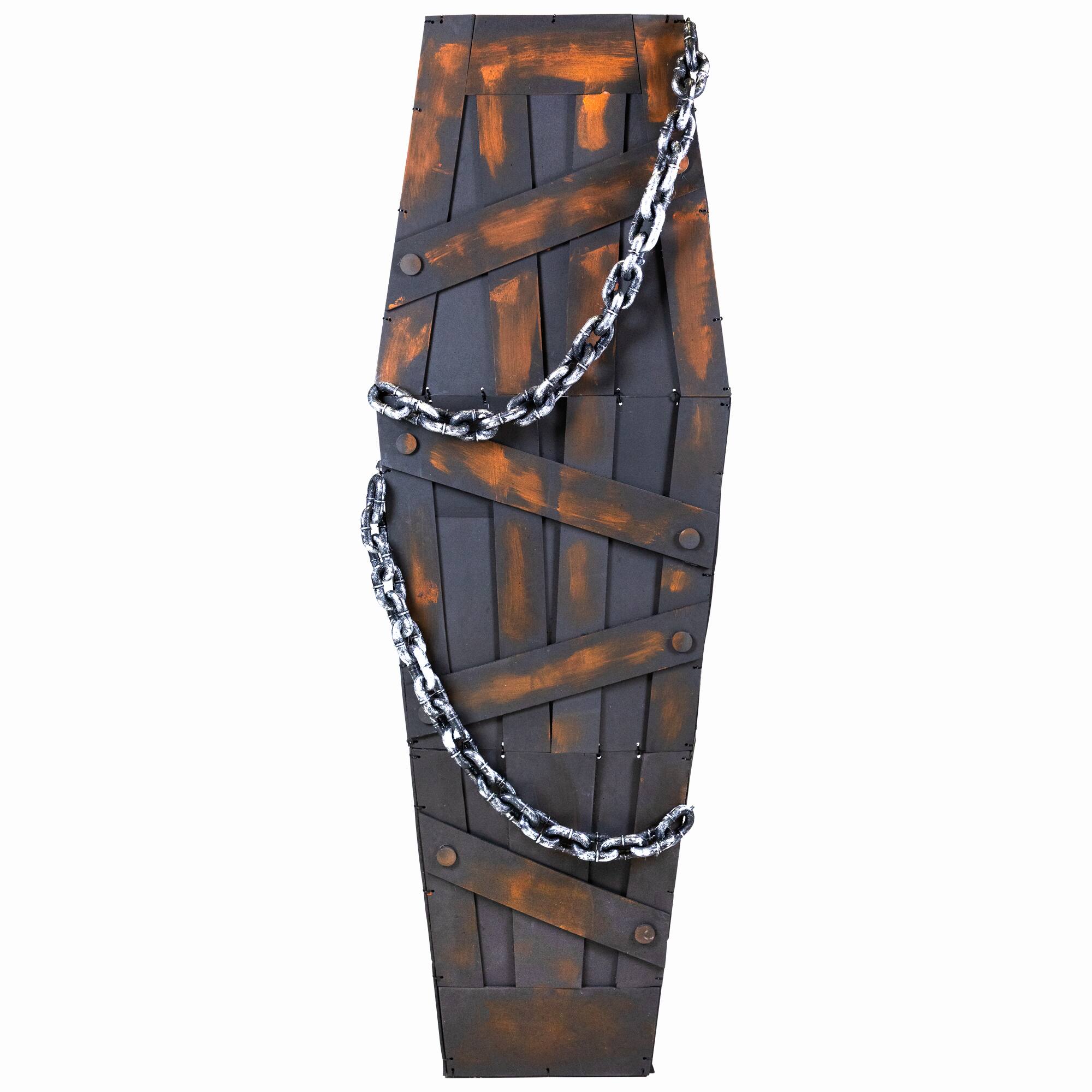 6ft. Animated & Musical Chained Shaking Coffin Halloween Decoration