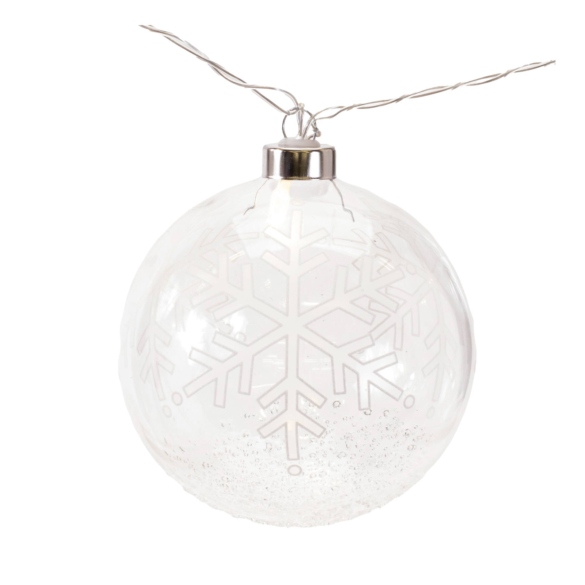 Melrose 4.75ft. Snowflake Ball Ornament LED Light String