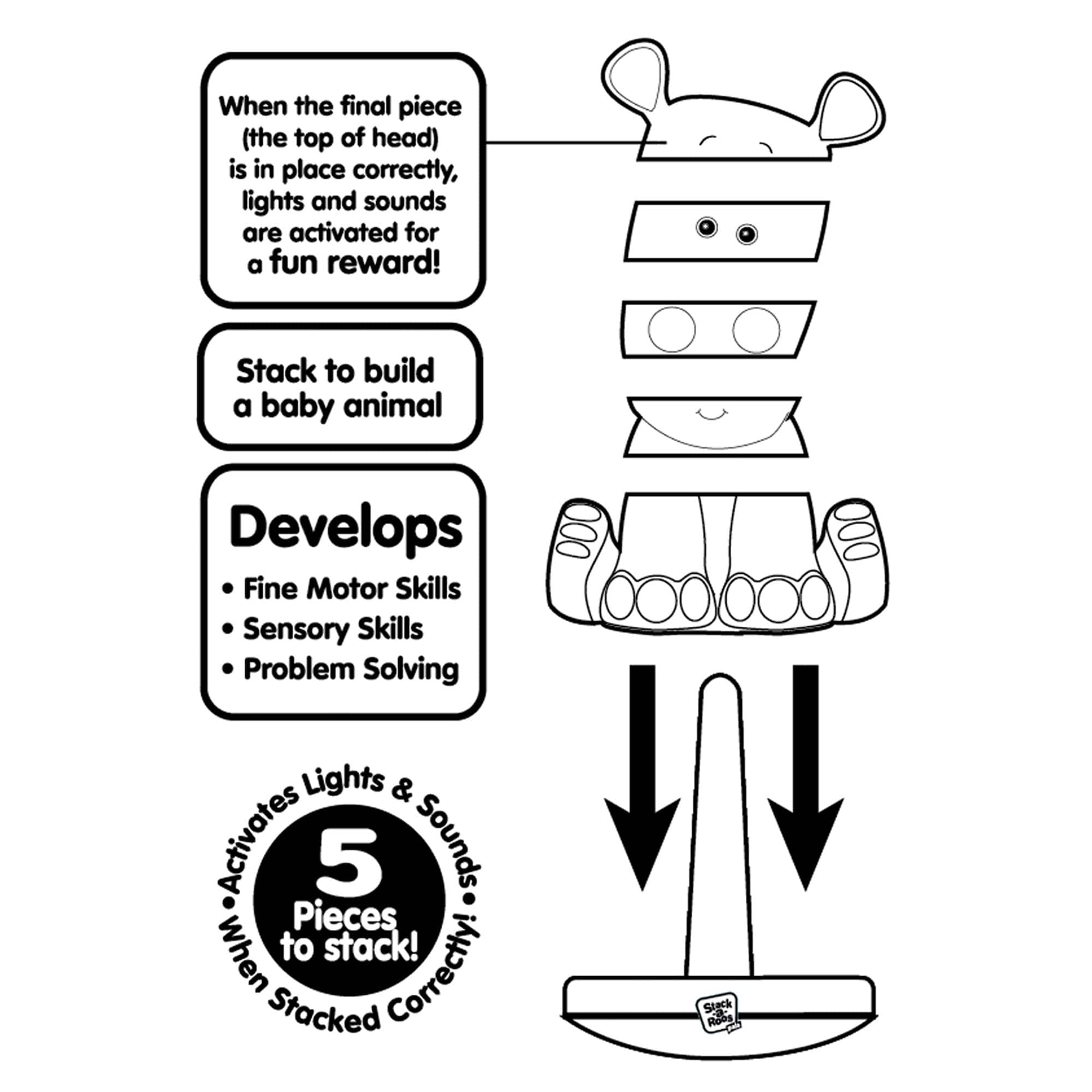 Stack-a-Roos Pals™ Baby Horse Stacking Animal Tower