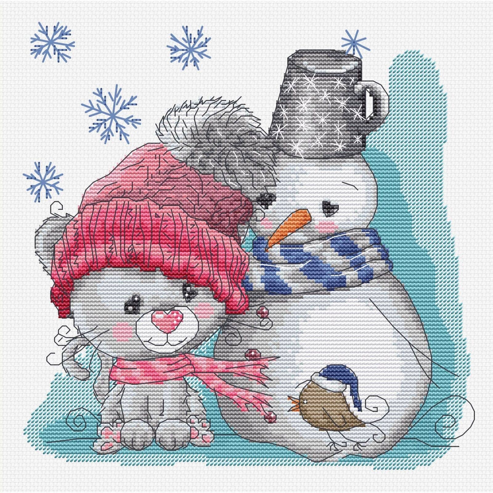 Luca-s The Cat & Friends Counted Cross-Stitch Kit