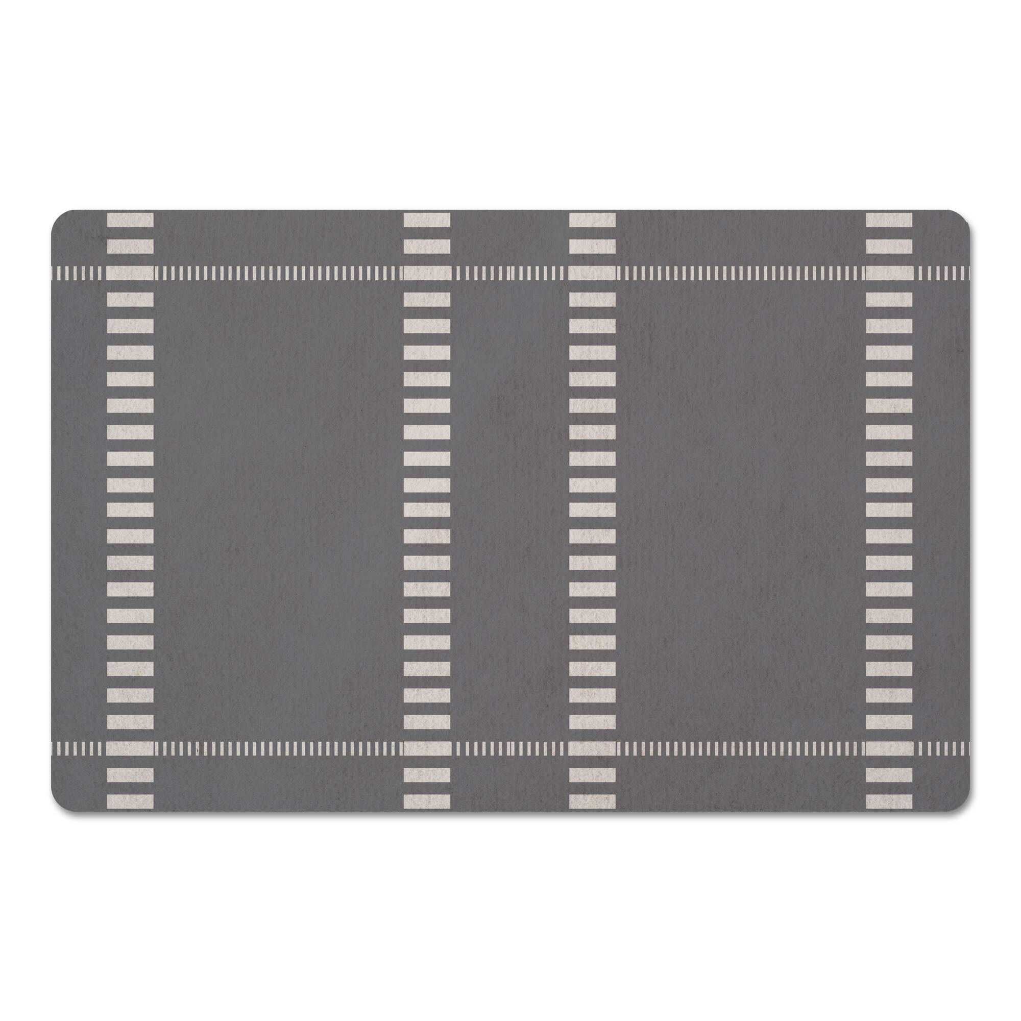 Striped Dashed Lines Floor Mat