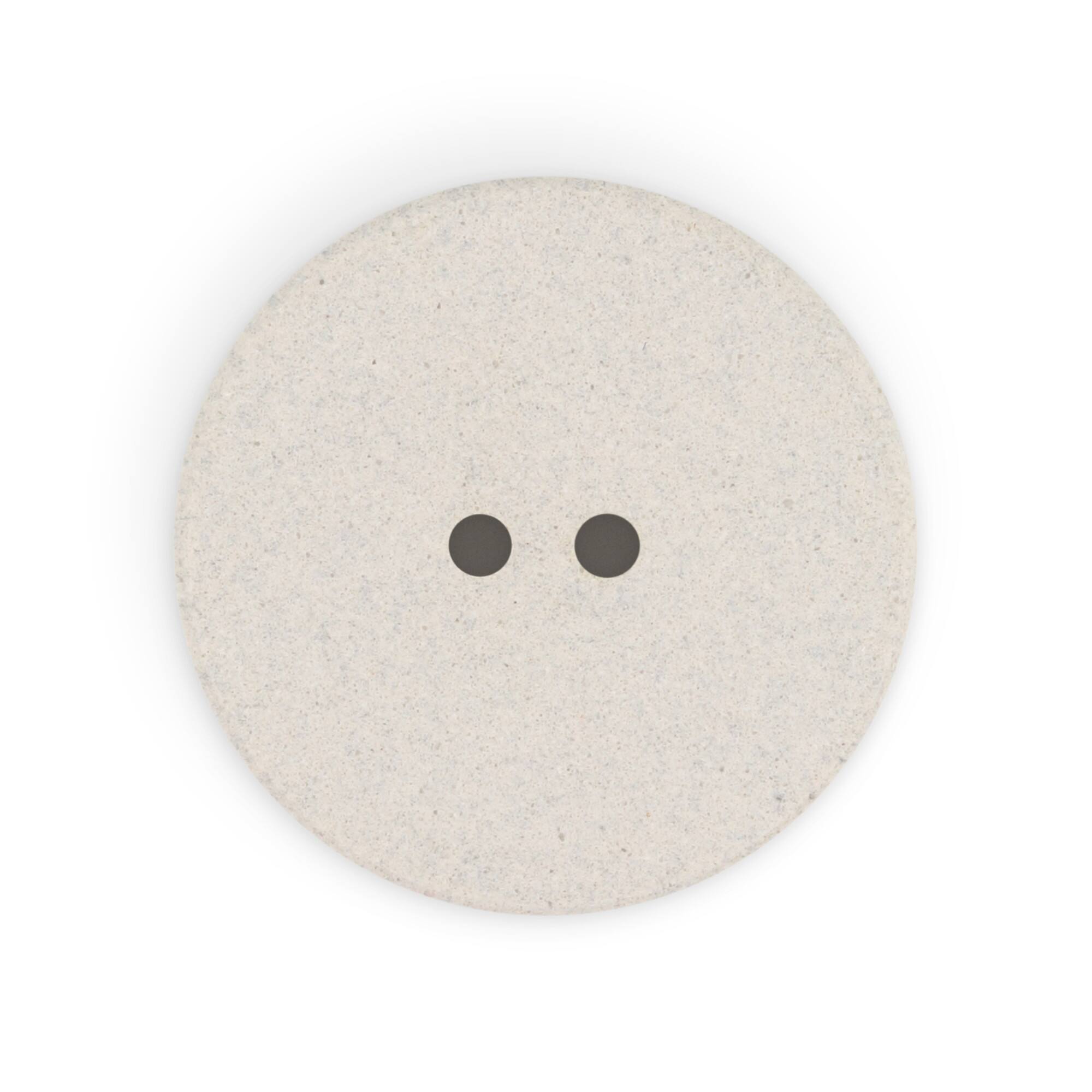 Dritz® 28mm Light Gray Recycled Hemp Round Floral Button, 3ct.