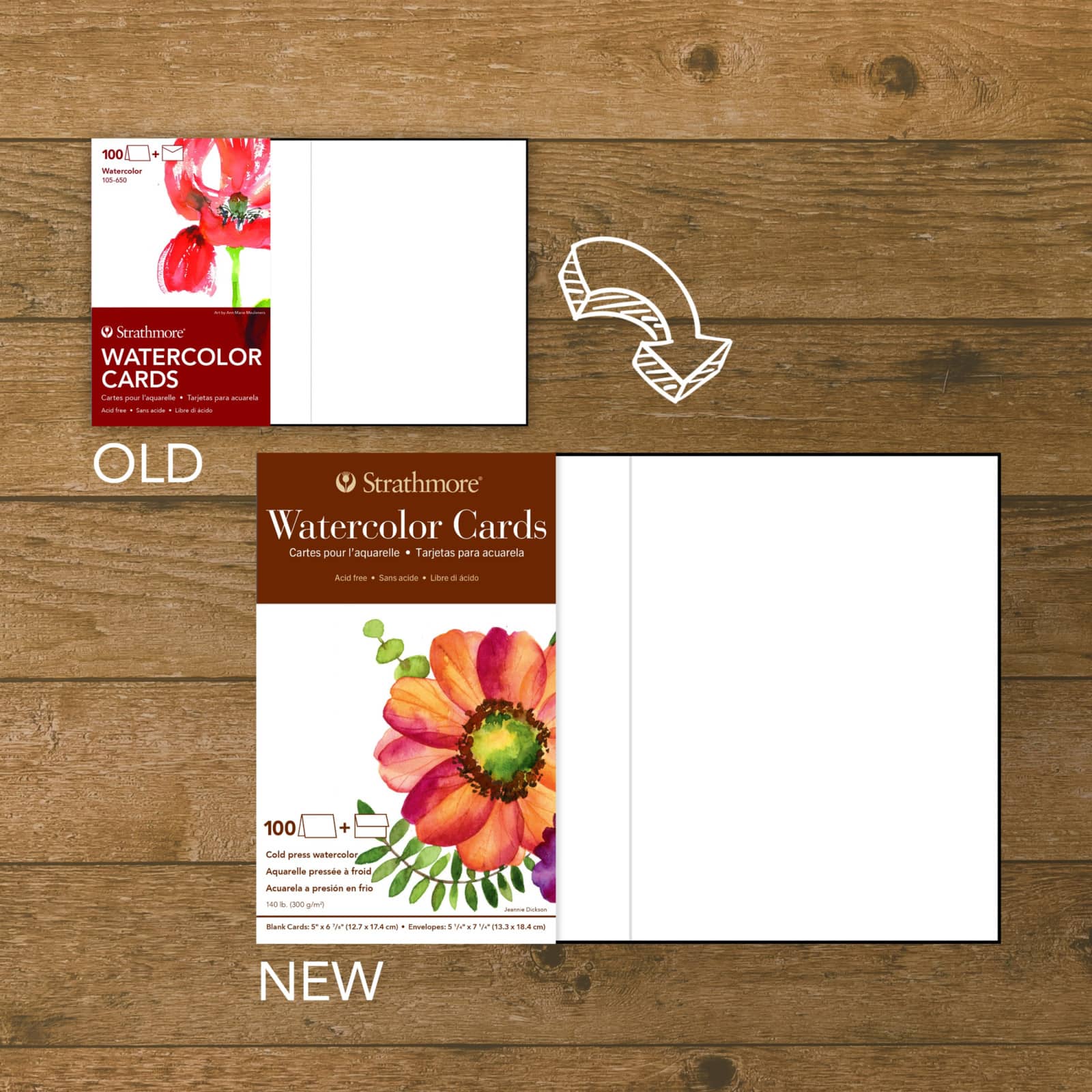 Strathmore® 5" x 7" Watercolor Cards & Envelopes