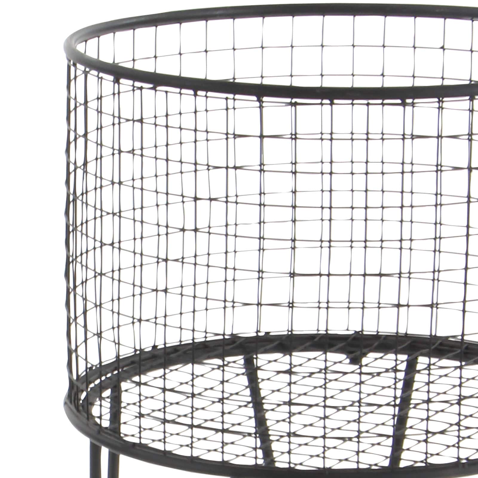 CosmoLiving by Cosmopolitan 24" Black Industrial Metal Storage Cart