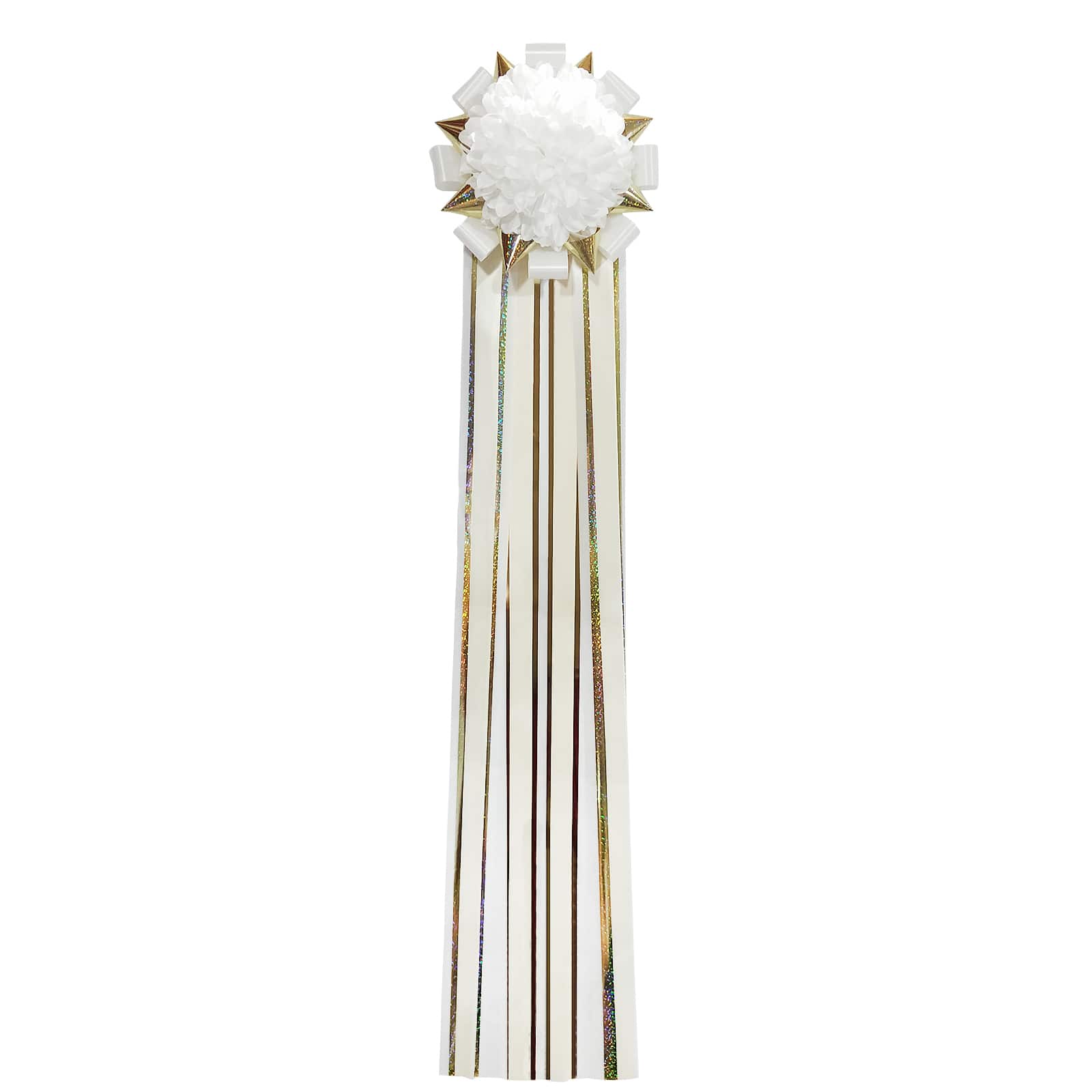 42" White & Gold Single Homecoming Mum by Celebrate It™