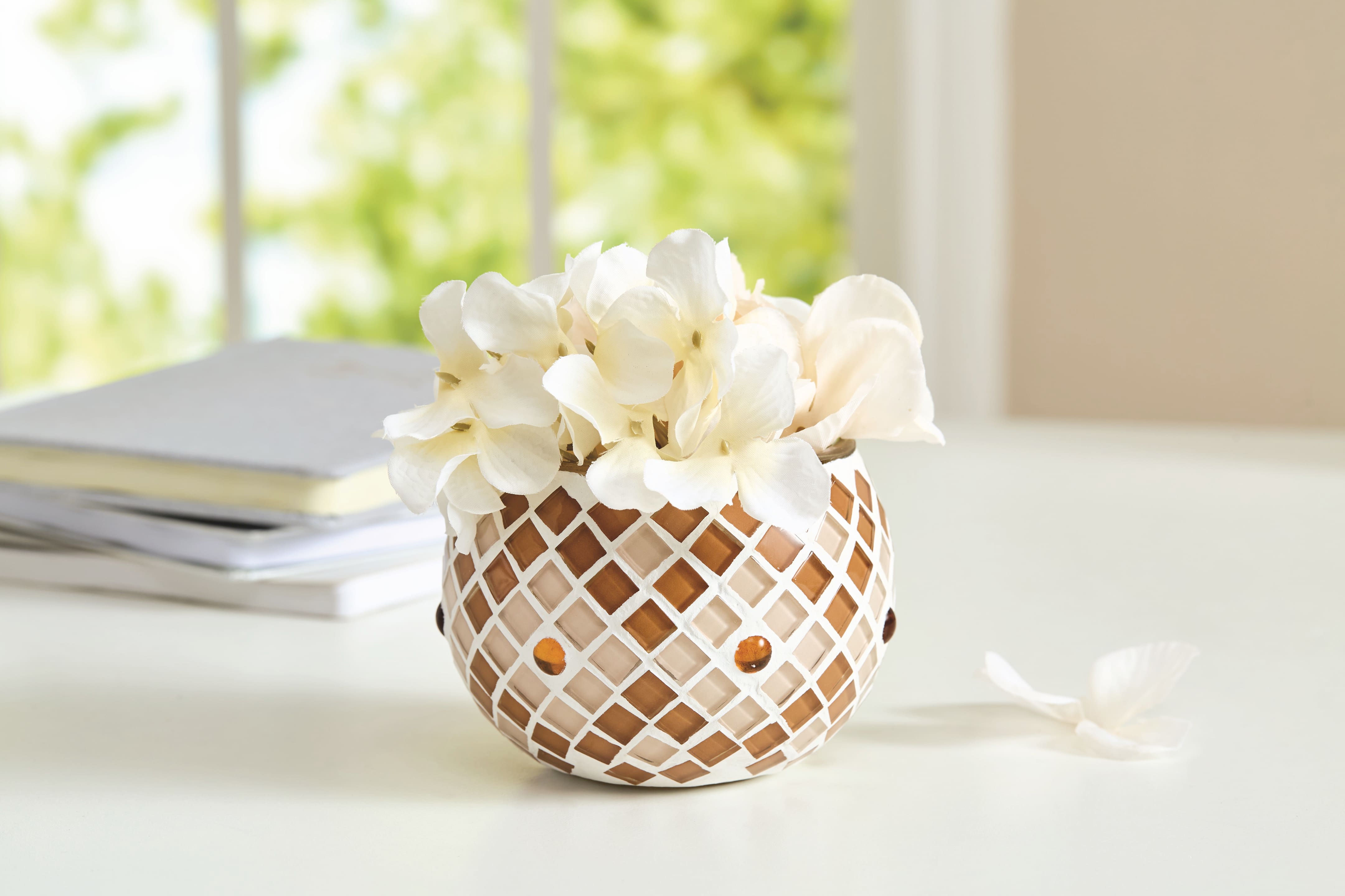4" Glass Vase Neutral Mosaic Kit by Make Market®