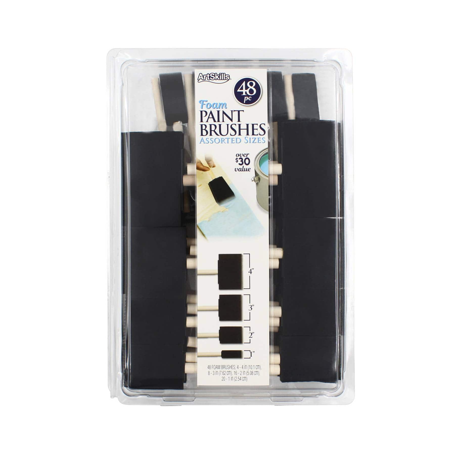 ArtSkills® 48 Piece Variety Foam Brush Set