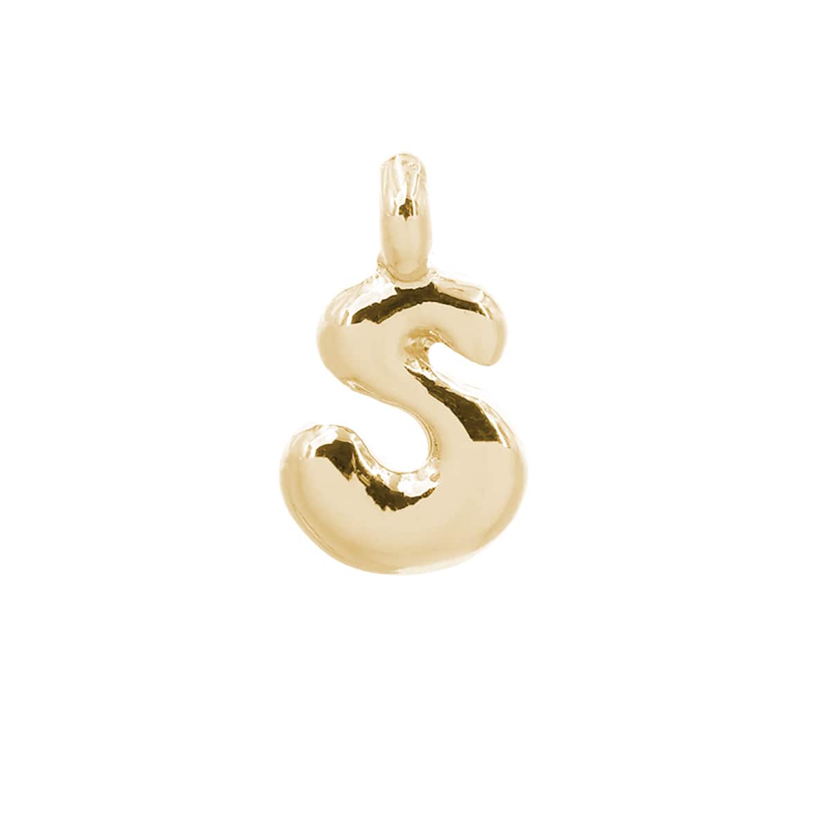 14K Gold Plated Metal Bubble Letter Charm by Bead Landing™