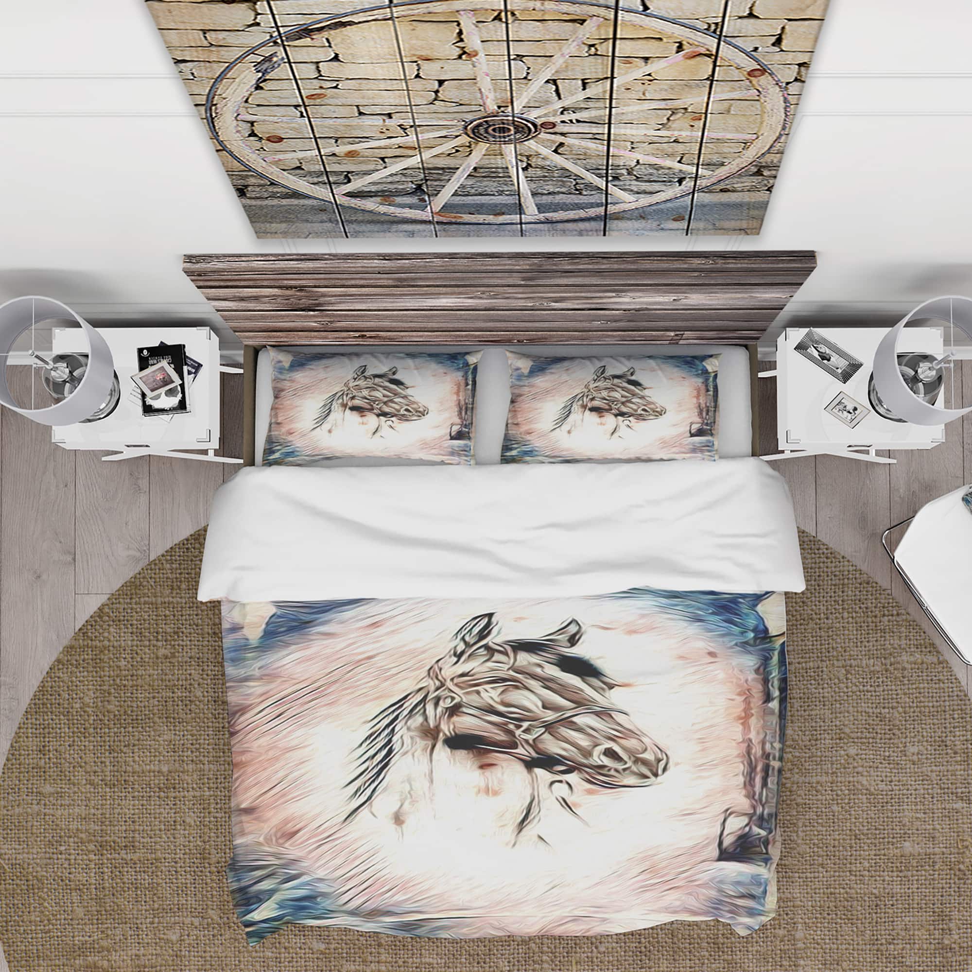 Designart 'Freehand Horse Farmhouse