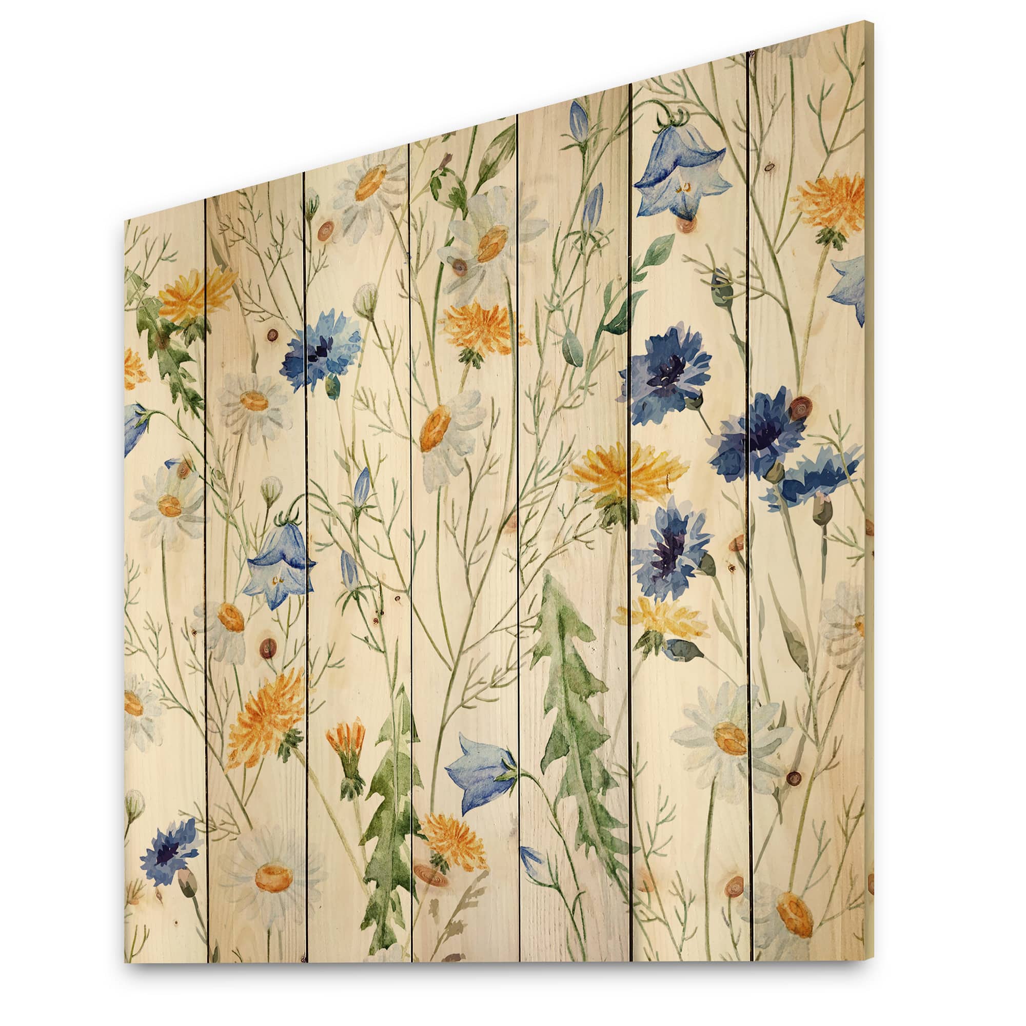 Designart - Wildflowers Chamomile and Clover Bell II