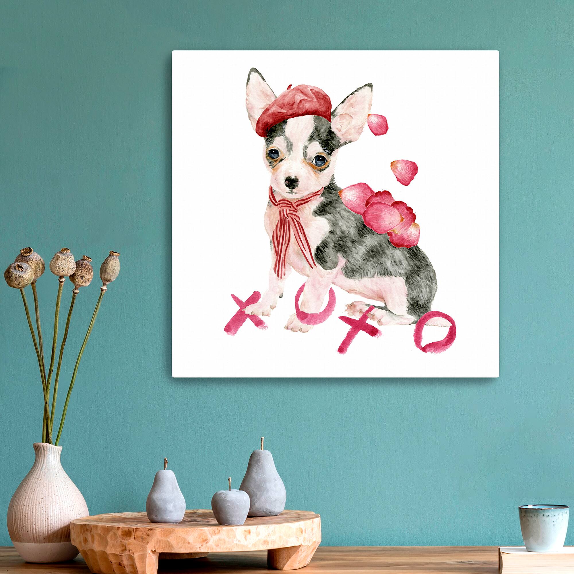 Valentine Puppy III Canvas Giclée Art
