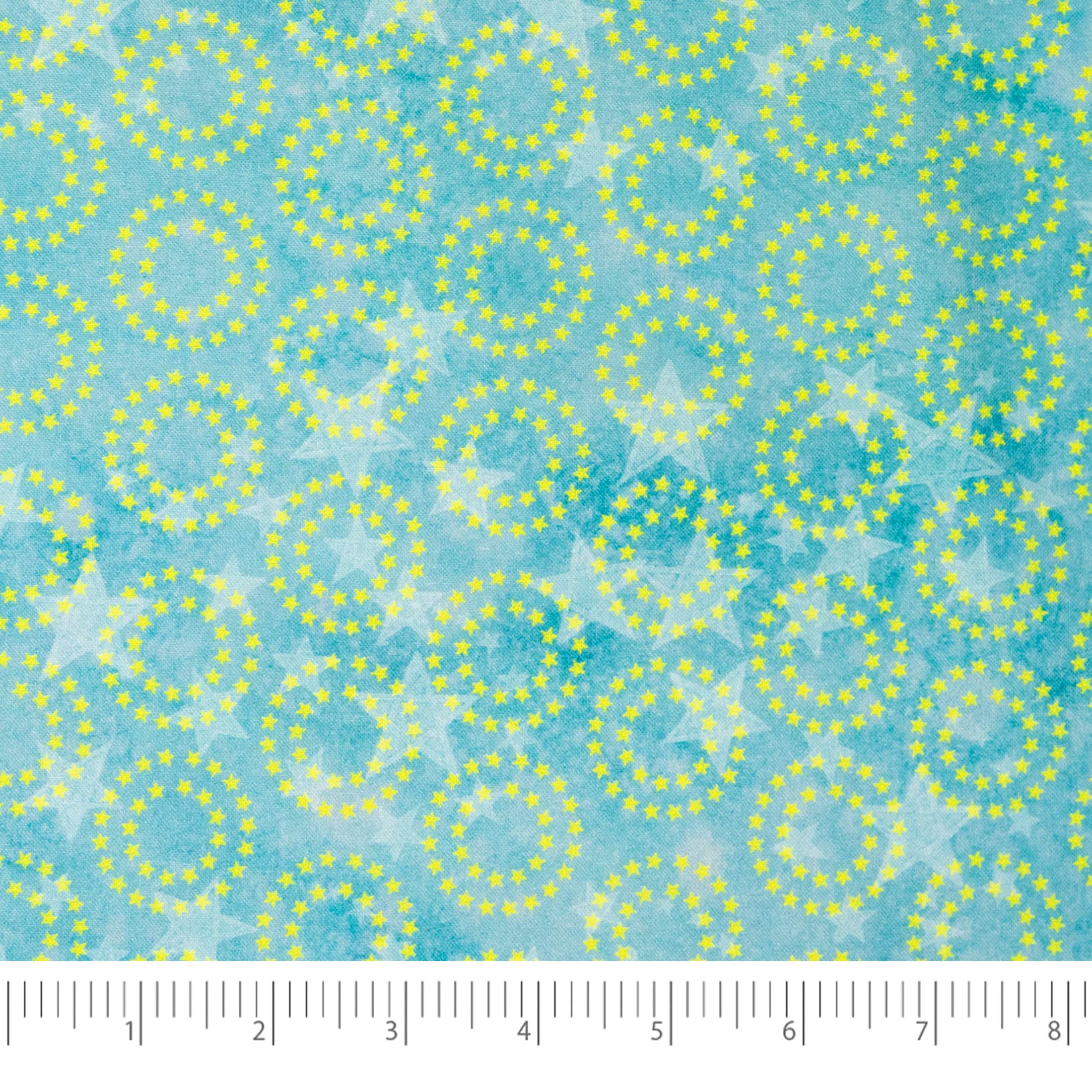 Stitch & Sparkle Twinkle Little Collection Moon Star Circles Cotton Fabric