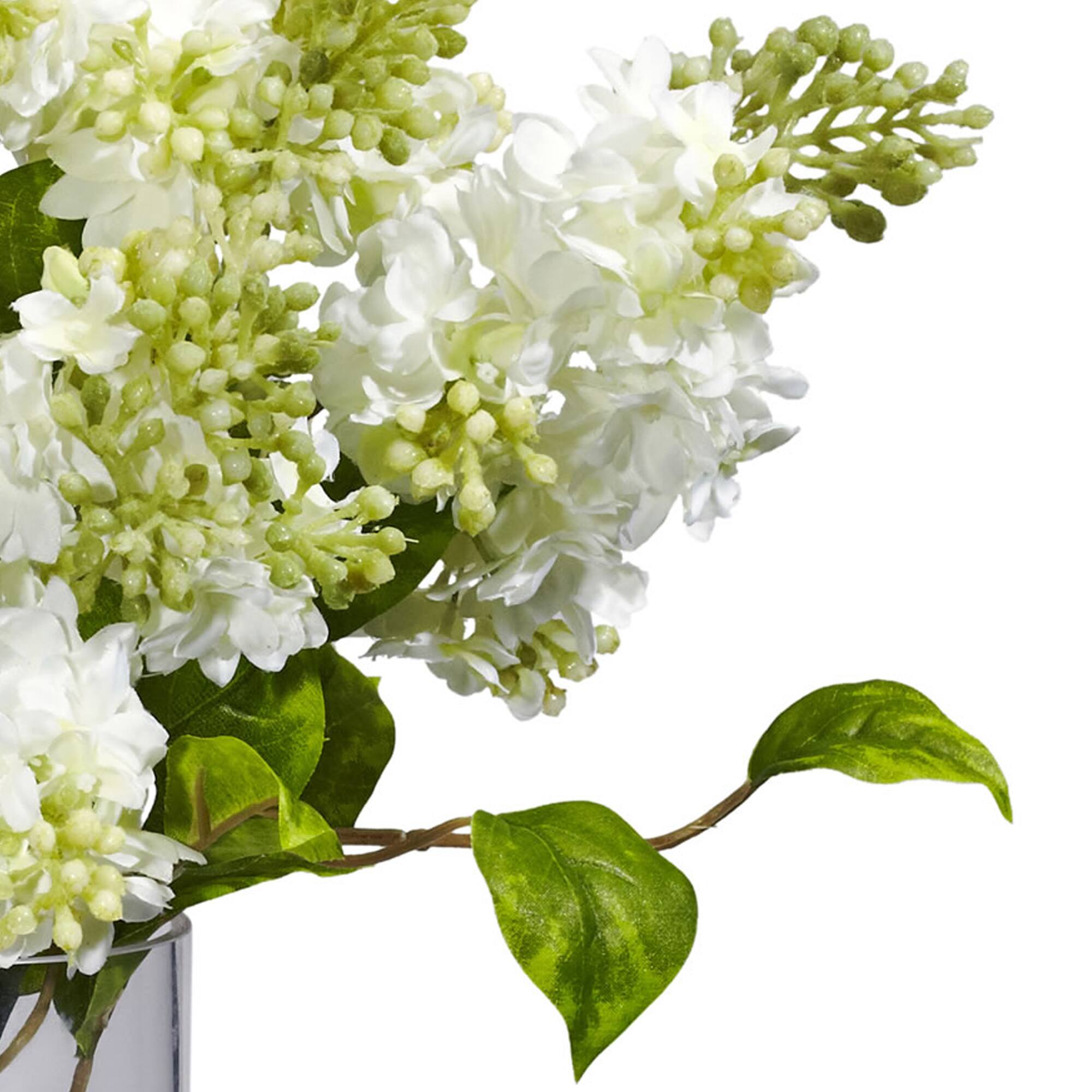 15" Lilac Arrangement in Glass Vase