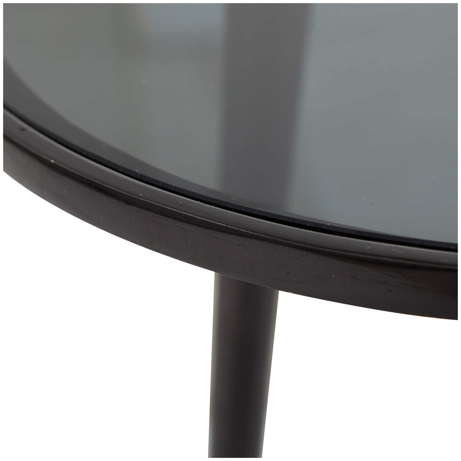 22" Aluminum Tripod Legs Accent Table with Shaded Glass Top