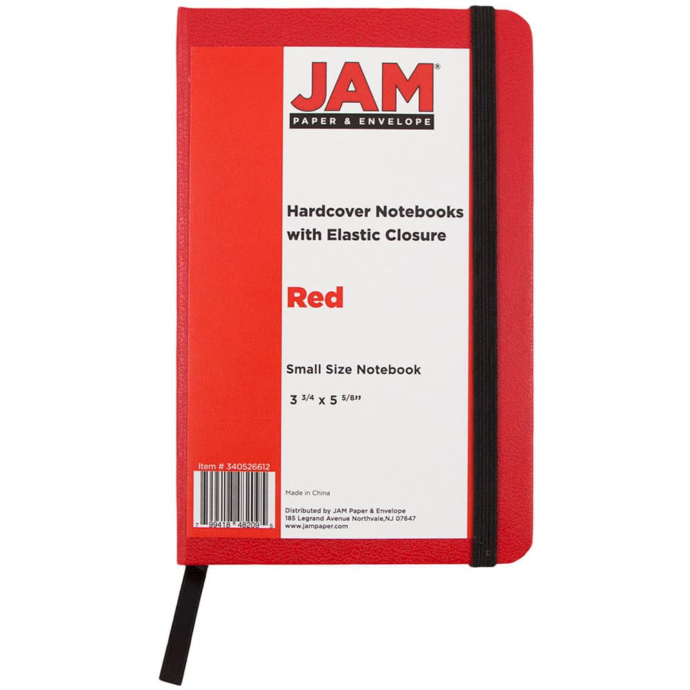 JAM Paper Small Hardcover Notebook with Elastic Band