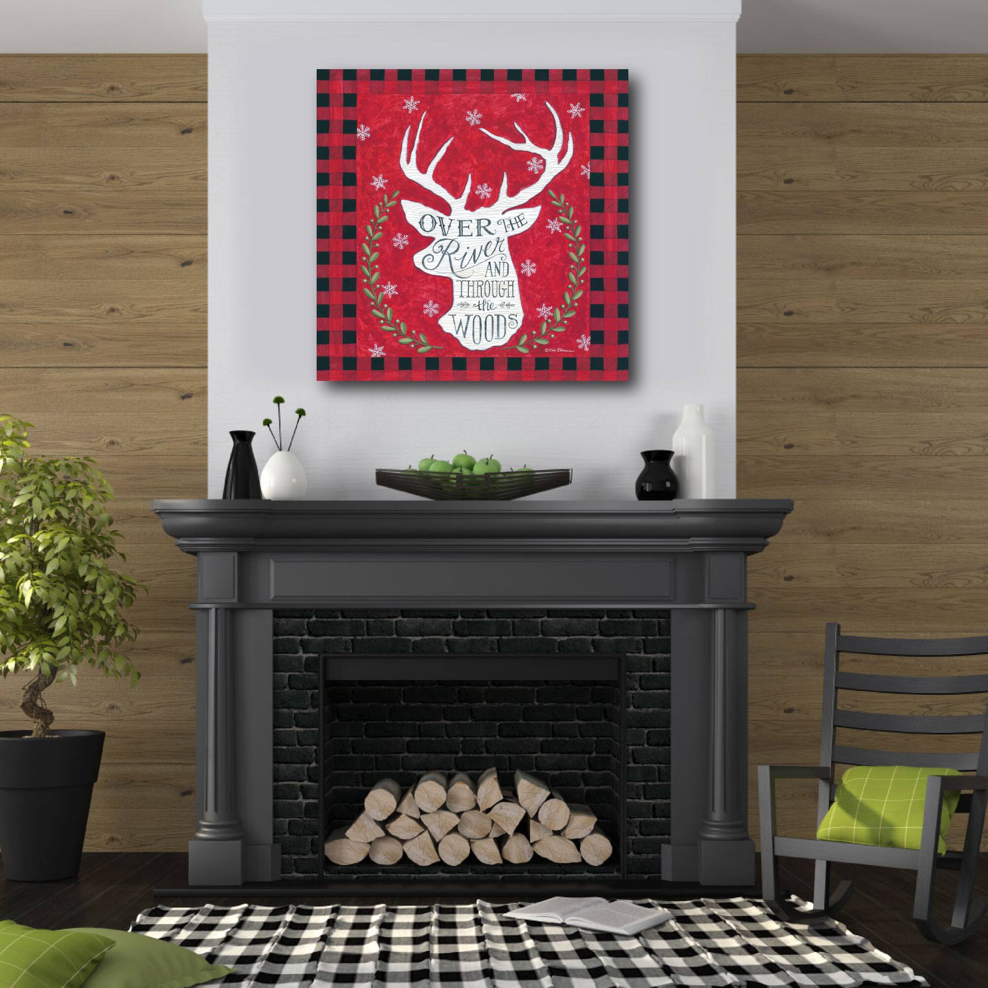 Courtside Market® Over the River Reindeer Gallery-Wrapped Canvas Wall Art