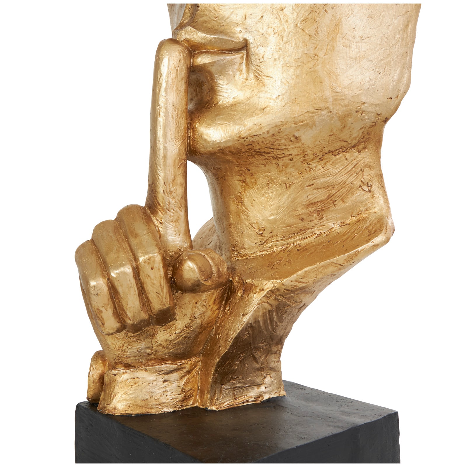 3ft. Gold Abstract Cutout Quiet Gesture Face Sculpture