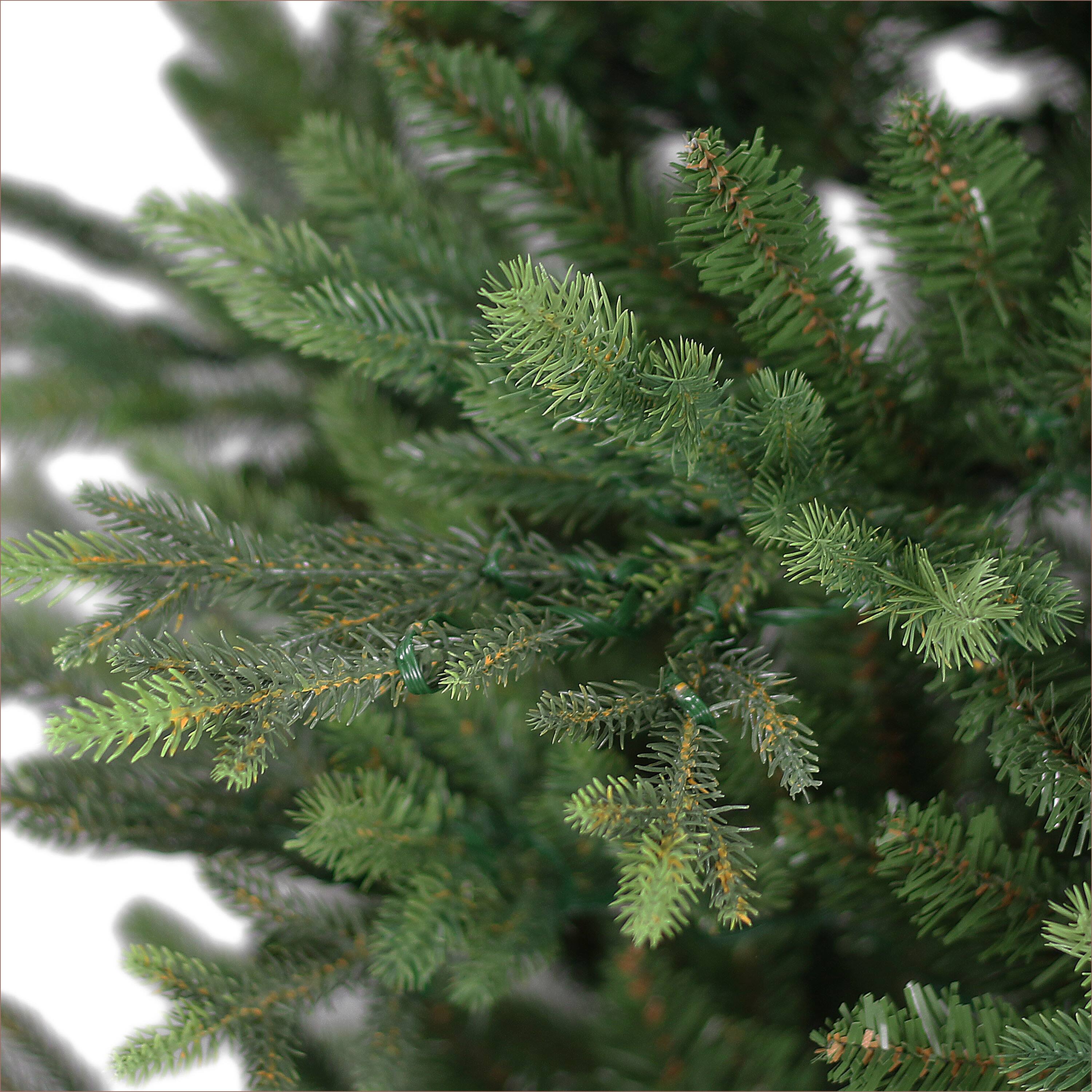 7.5ft. Pre-Lit Slim Alberta Artificial Spruce Tree, Warm White LED Lights