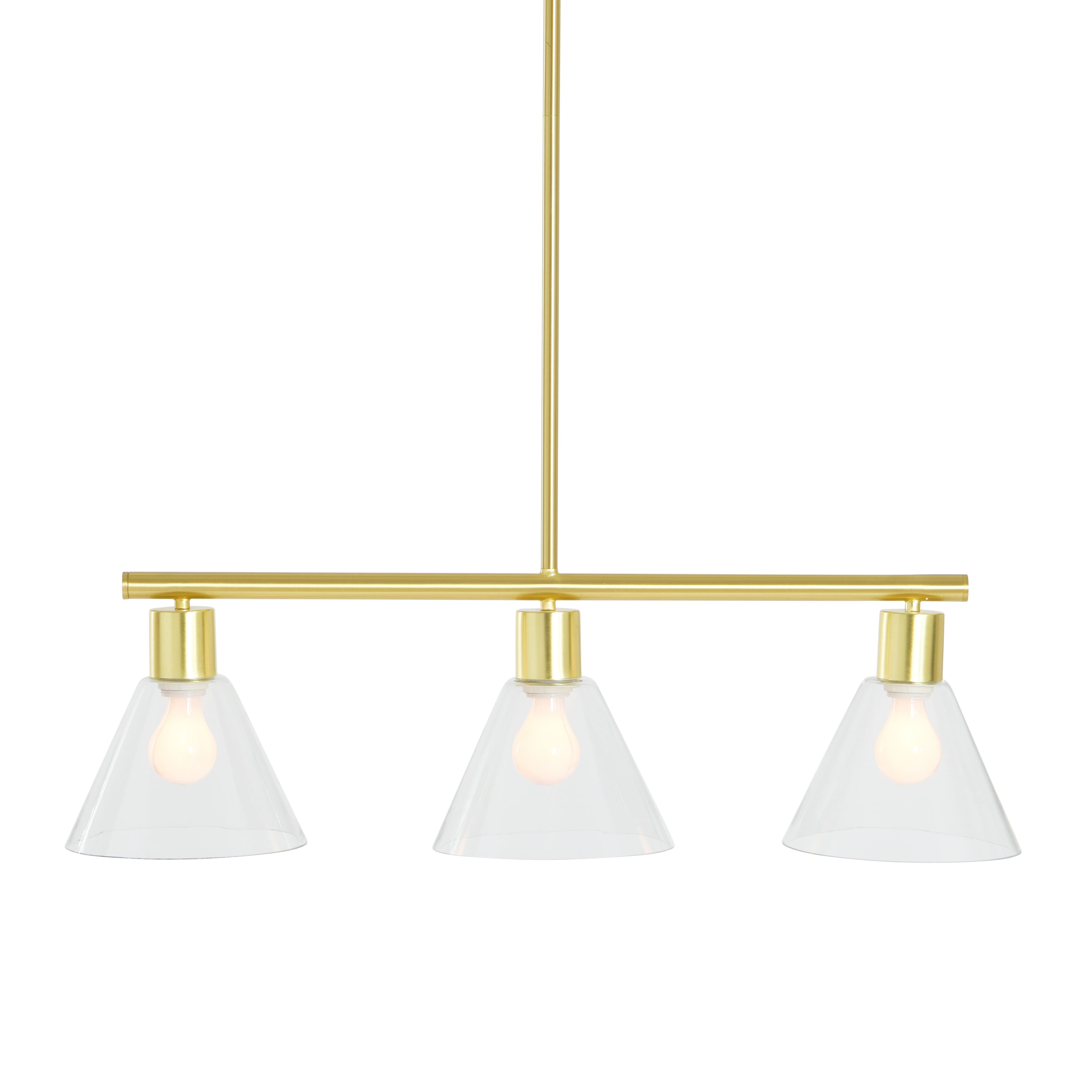 Hello Honey® Brushed Gold Modern Linear Ceiling Light