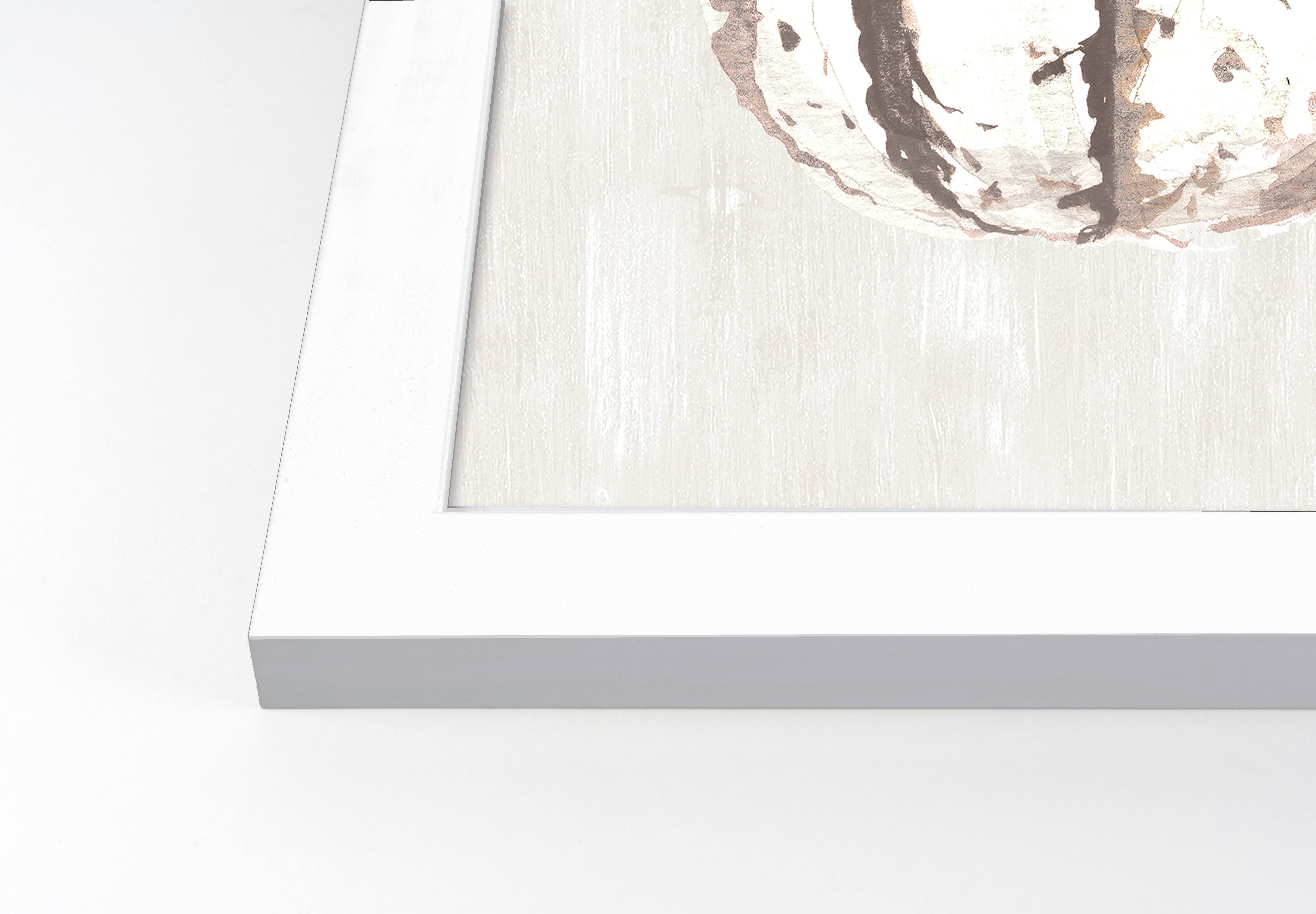 White Harvest Wall Accent in White Frame