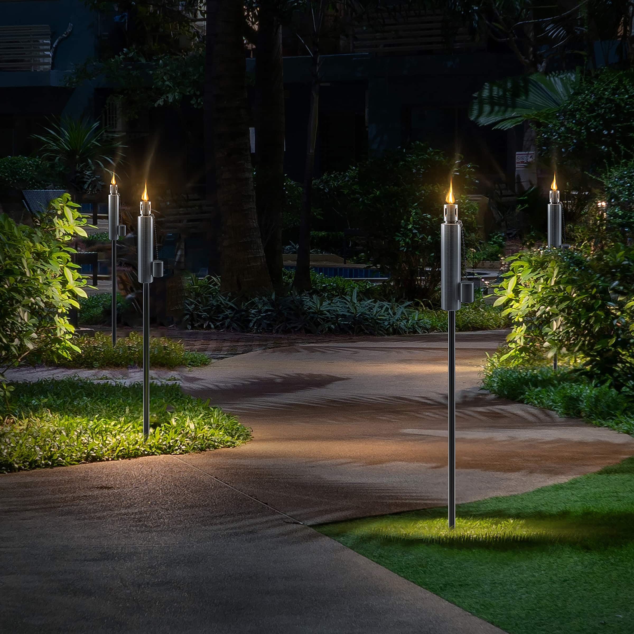Sorbus 60" Matney Stainless Steel Outdoor Torches , 2ct.