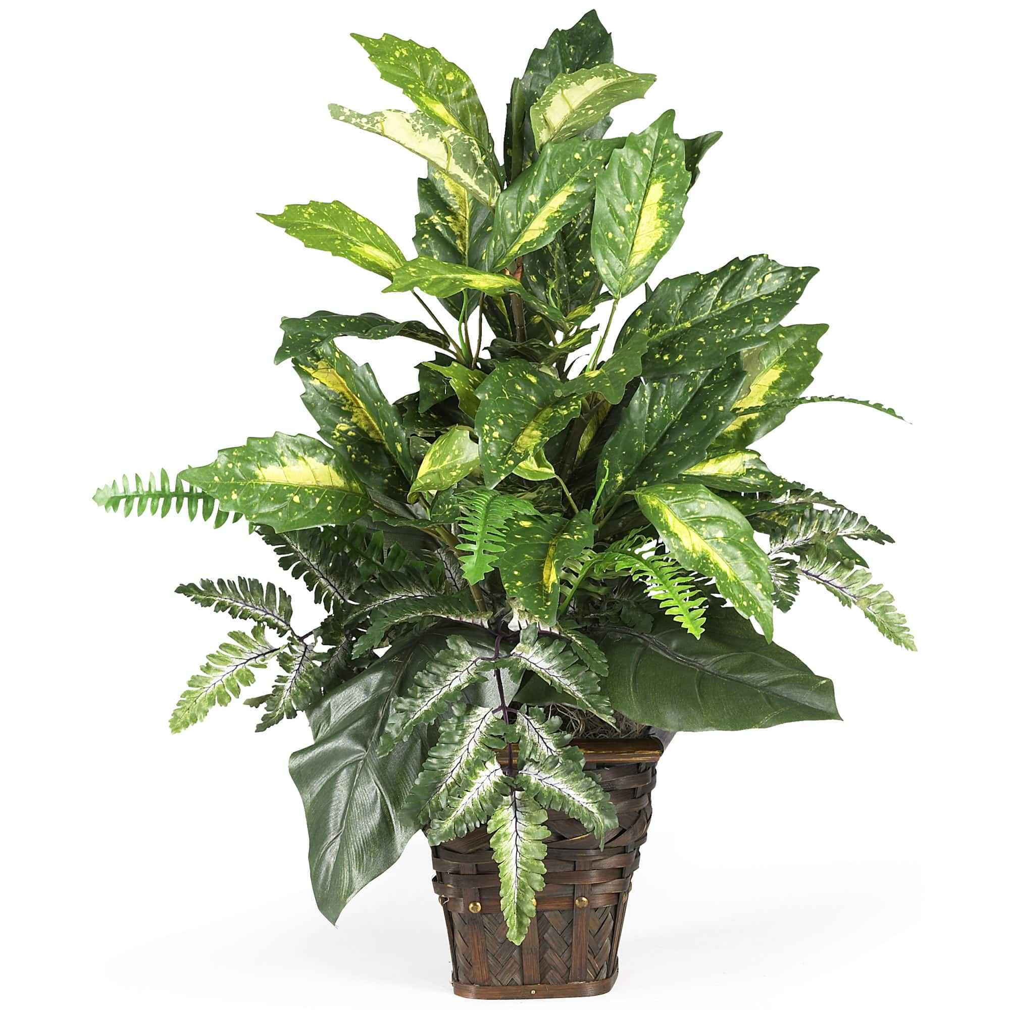 2ft. Mixed Greens In Wicker Basket