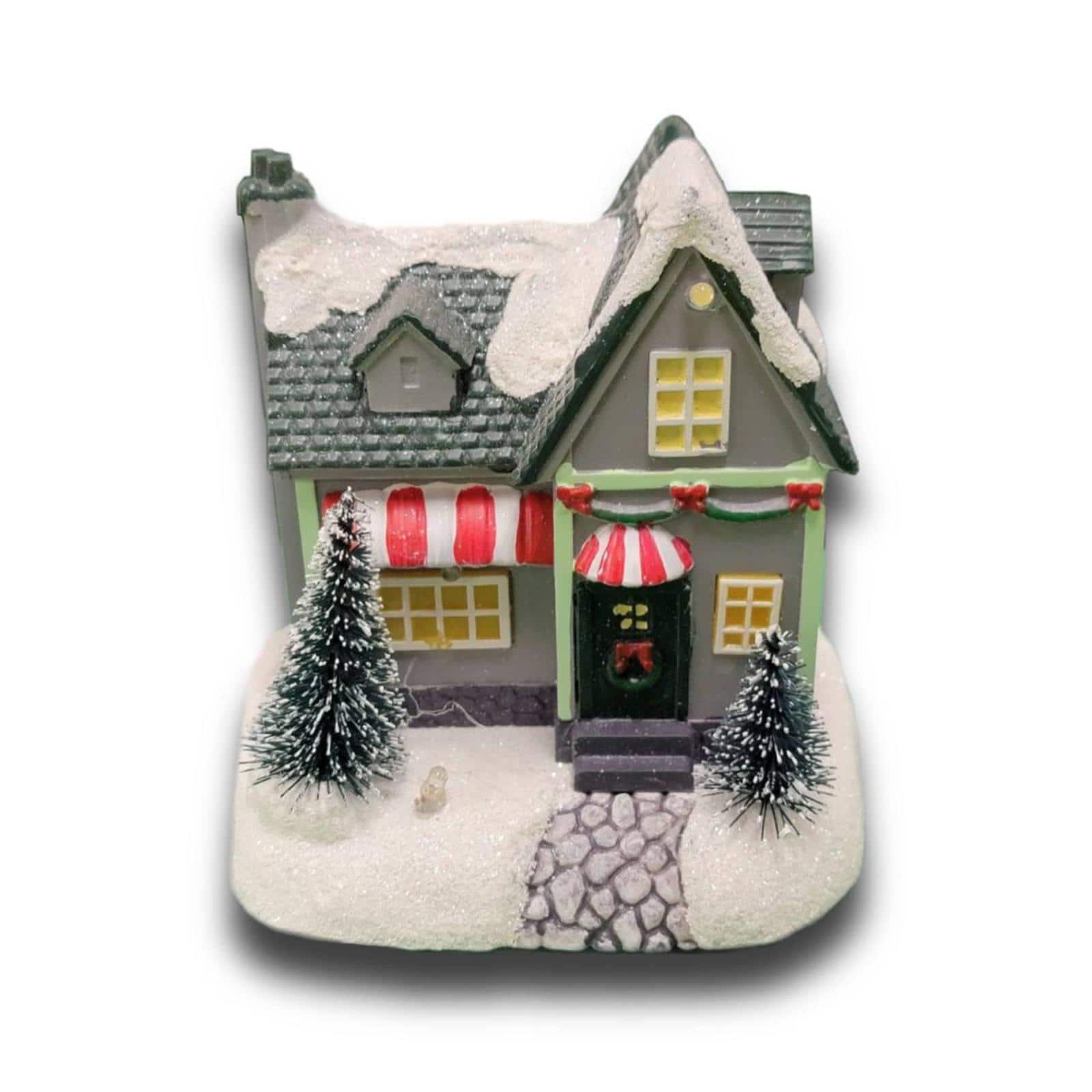 Wizardi Christmas Village House with LED Lights