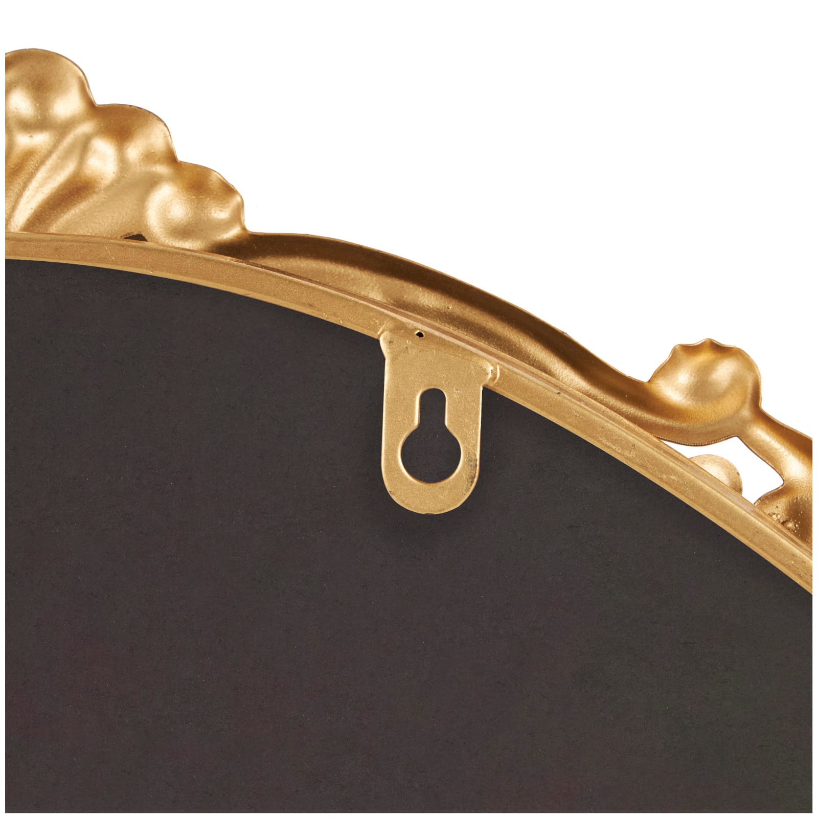 24" x 38" Gold Metal Ornate Baroque Oval Wall Mirror