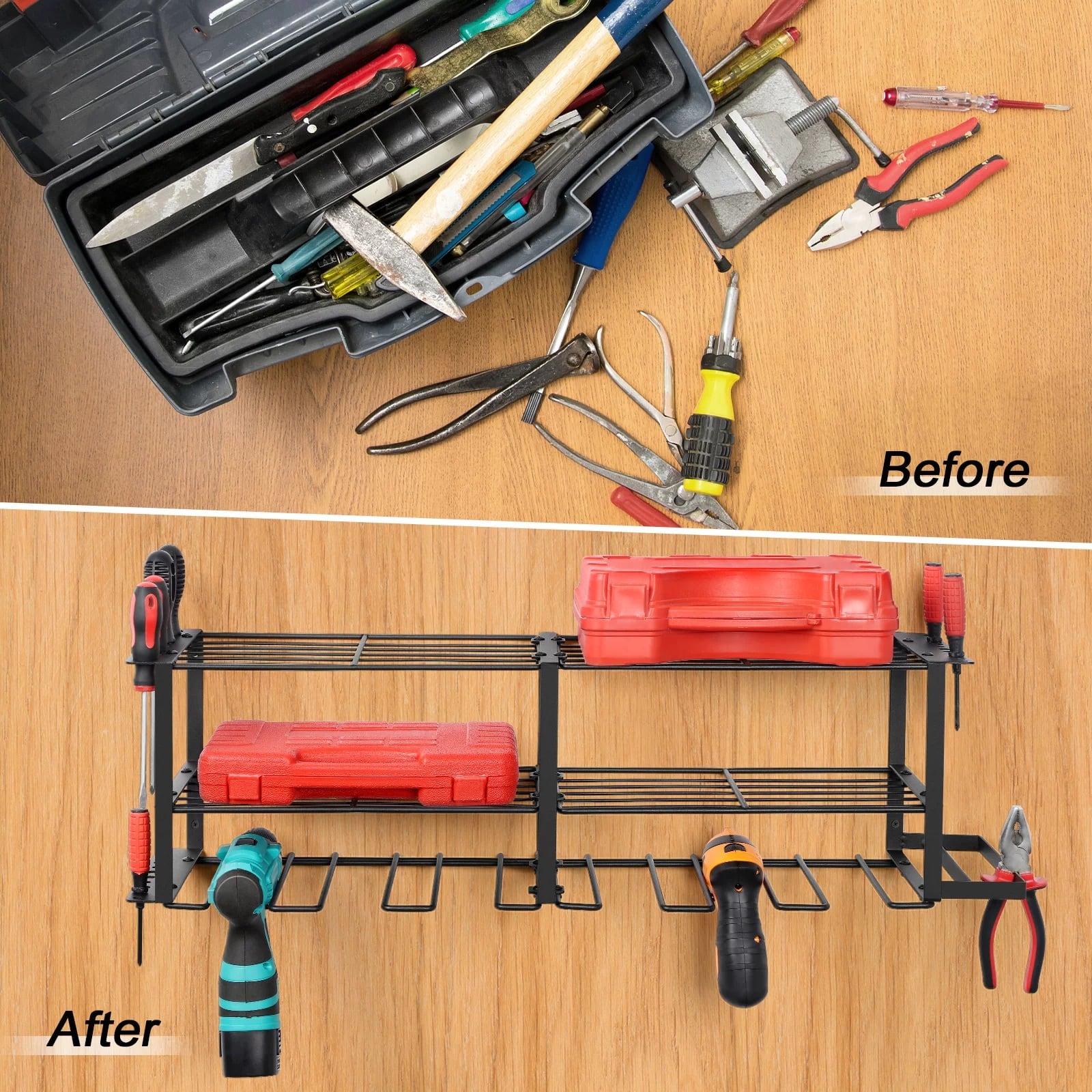 NEX™ 27" Black Wire Power Tool Wall Organizer