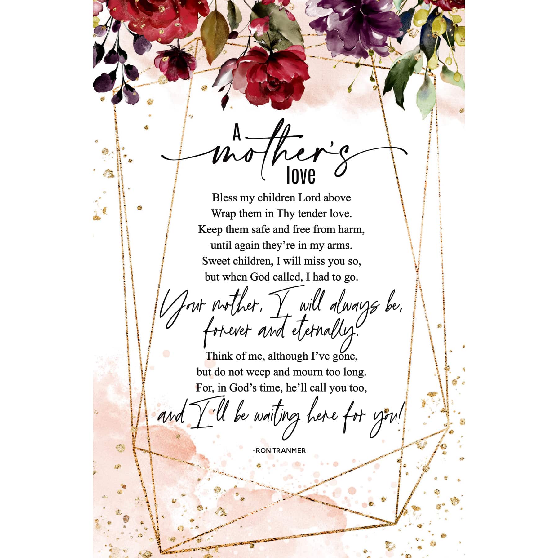 A Mother's Love Inspirational Wood Plaque